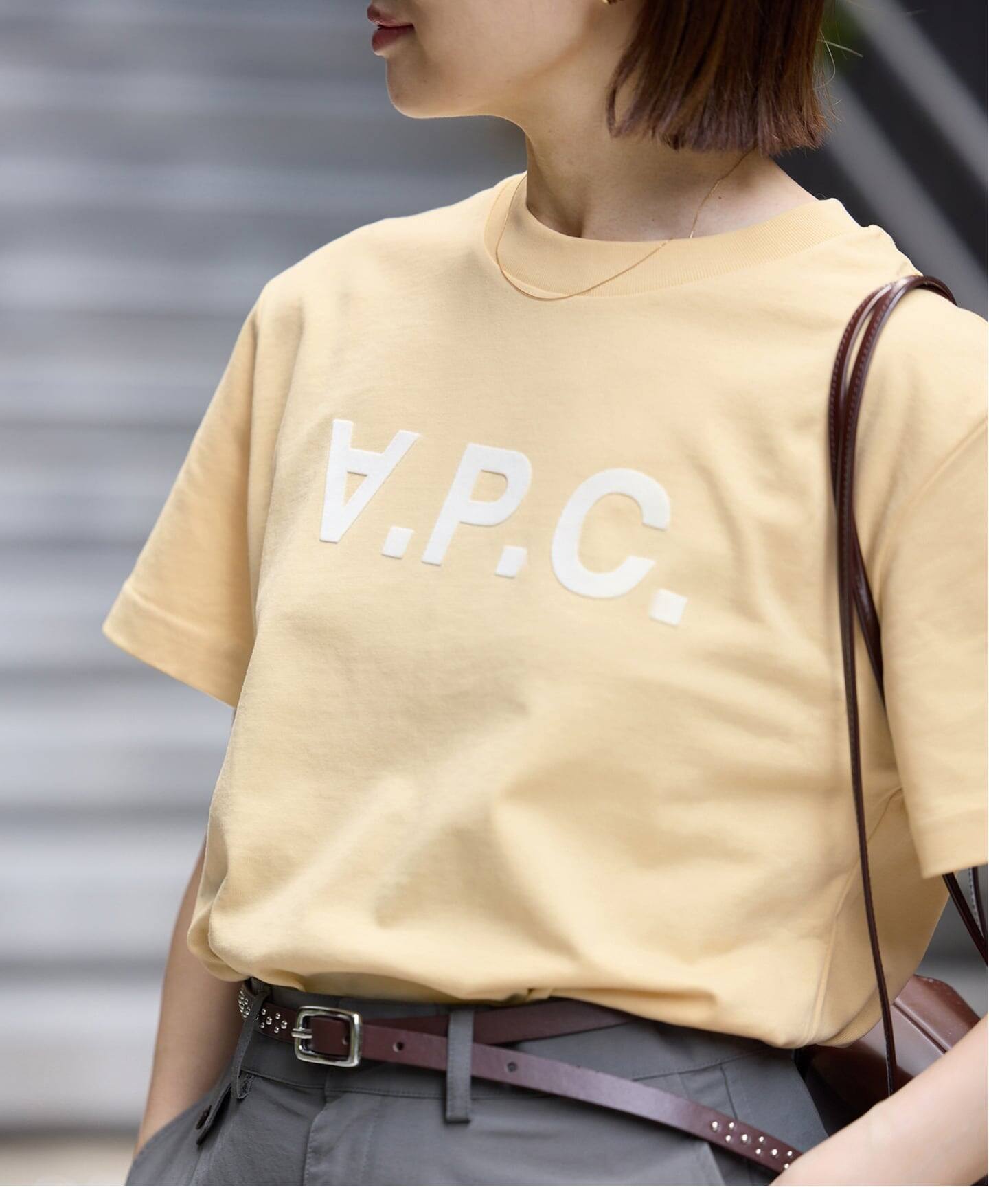【A.P.C./アー・ペー・セー】JADE Tシャツ　IENA イエナ　ホワイト IENA（イエナ）の「A.P.C./アーペーセー 別注 ボーダーリンガーTシャツ