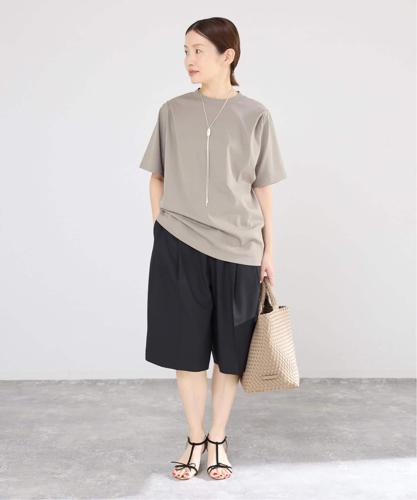GGG/ジージージー CN PLEAT T Tシャツ 02-01-1868（Tシャツ