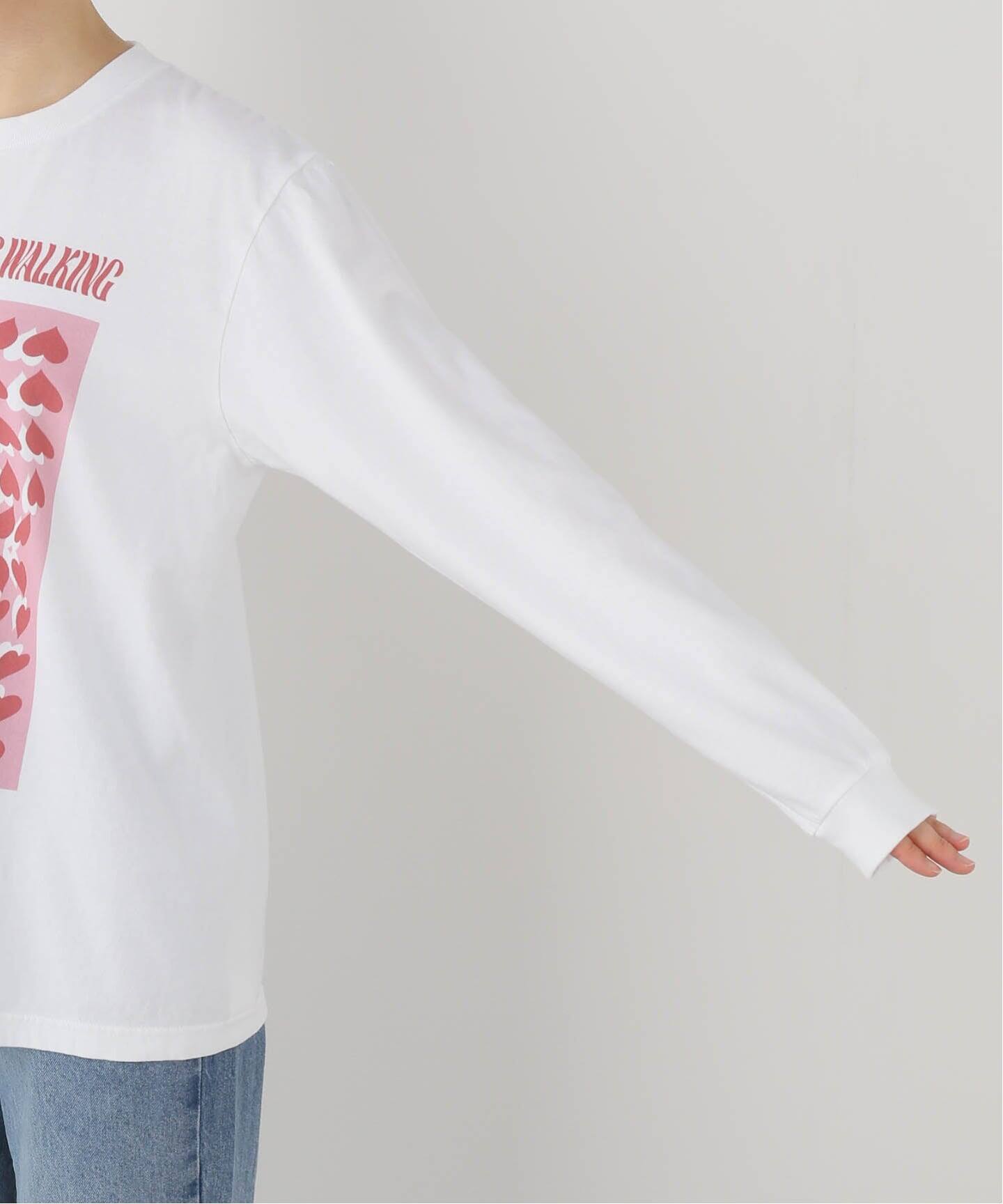 PERSECOND ロンT ホワイト(サイン入り) THE CULTURE CODE/ザ カルチャーコード PRINT LONG Tシャツ（Tシャツ