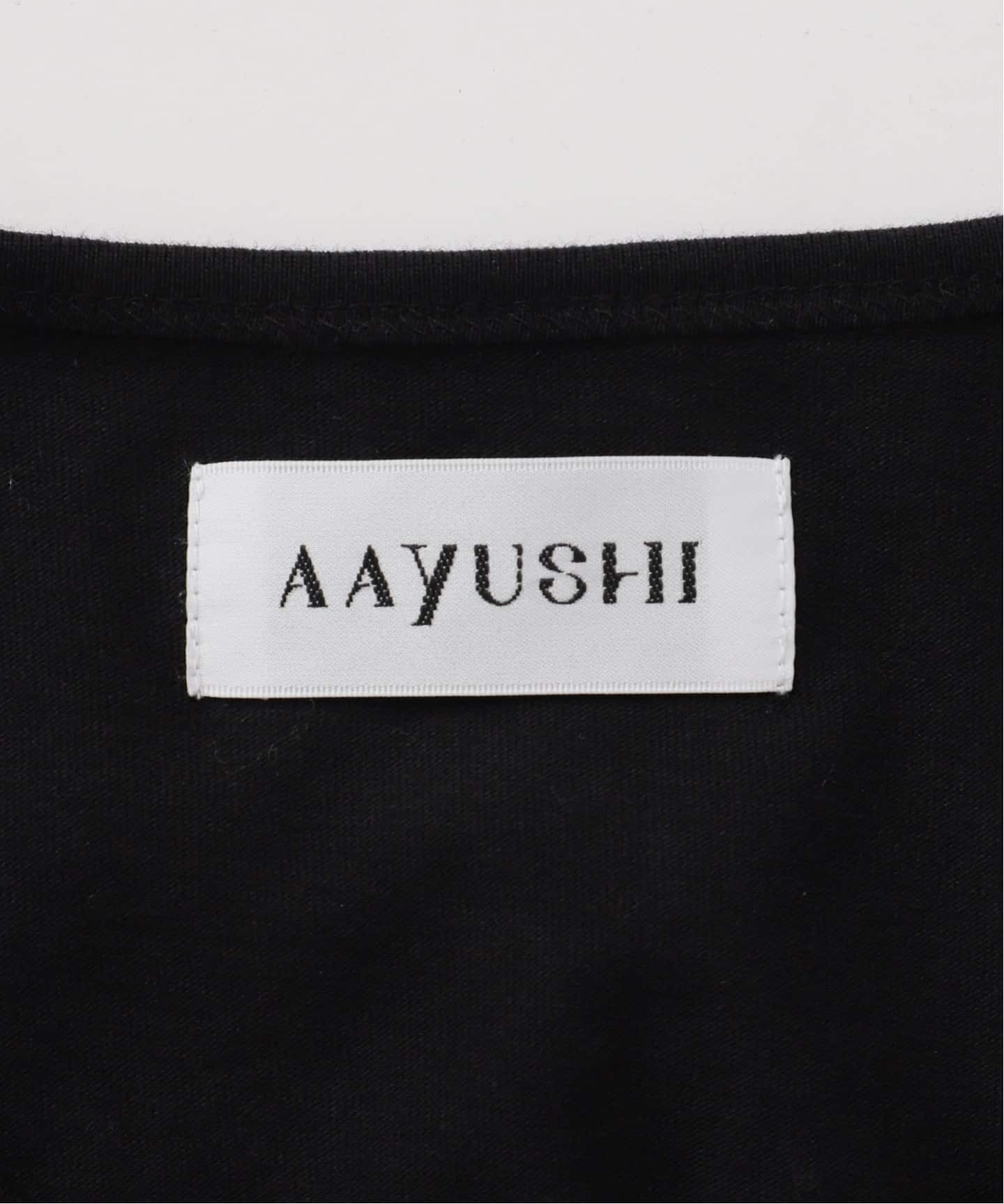 AAYUSHI/アユーシ バックスカーフハーフスリーブトップス SGN08110（T
