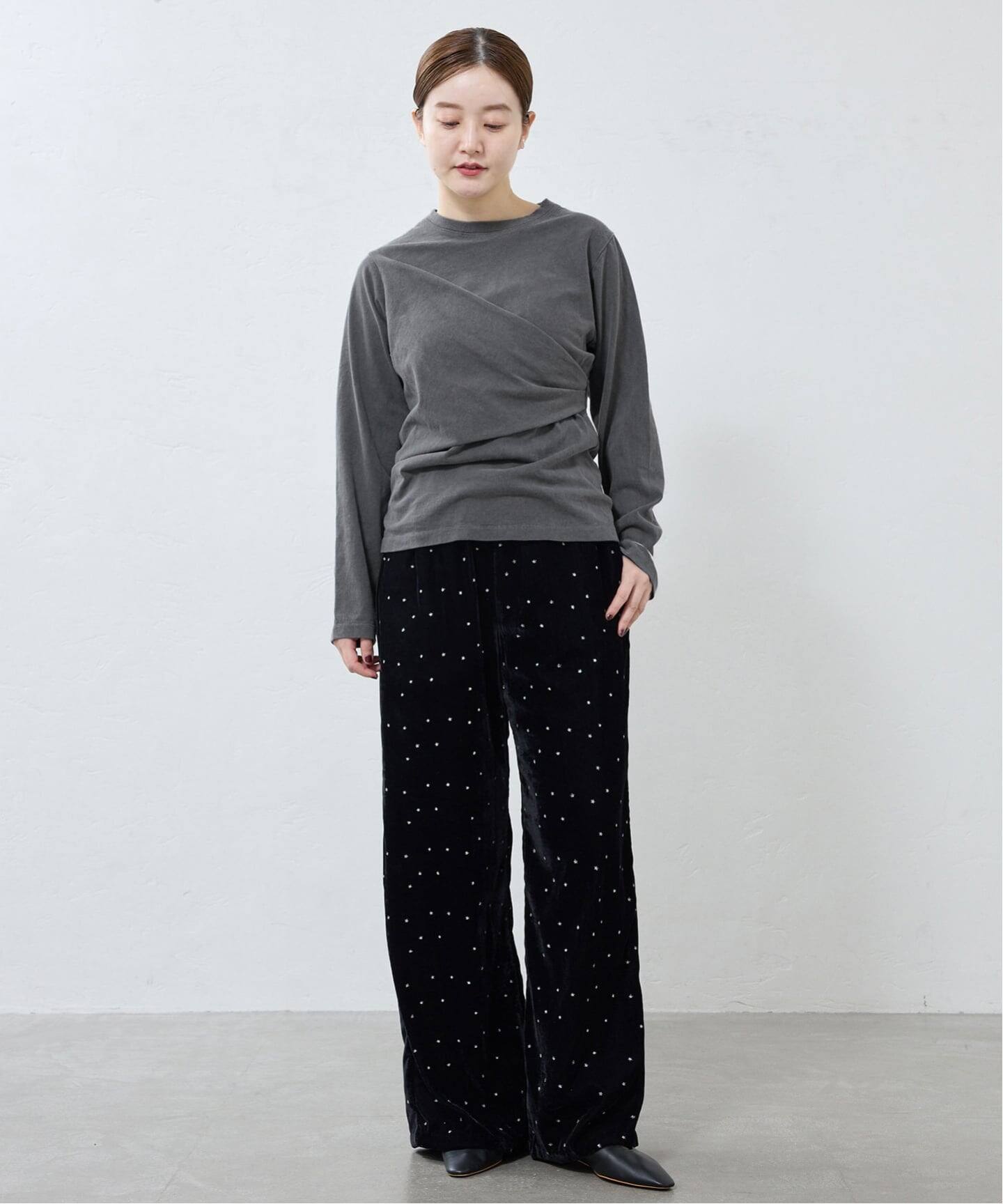 ywy/ワイワイ 別注 TUCK DRAPE TOPS EX カットソー TUCK DRP VNTG（T