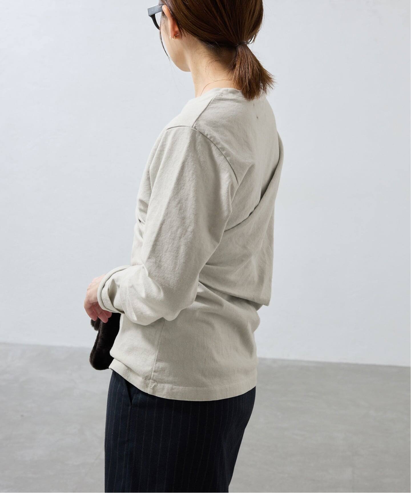 ywy/ワイワイ 別注 TUCK DRAPE TOPS EX カットソー TUCK DRP VNTG（T