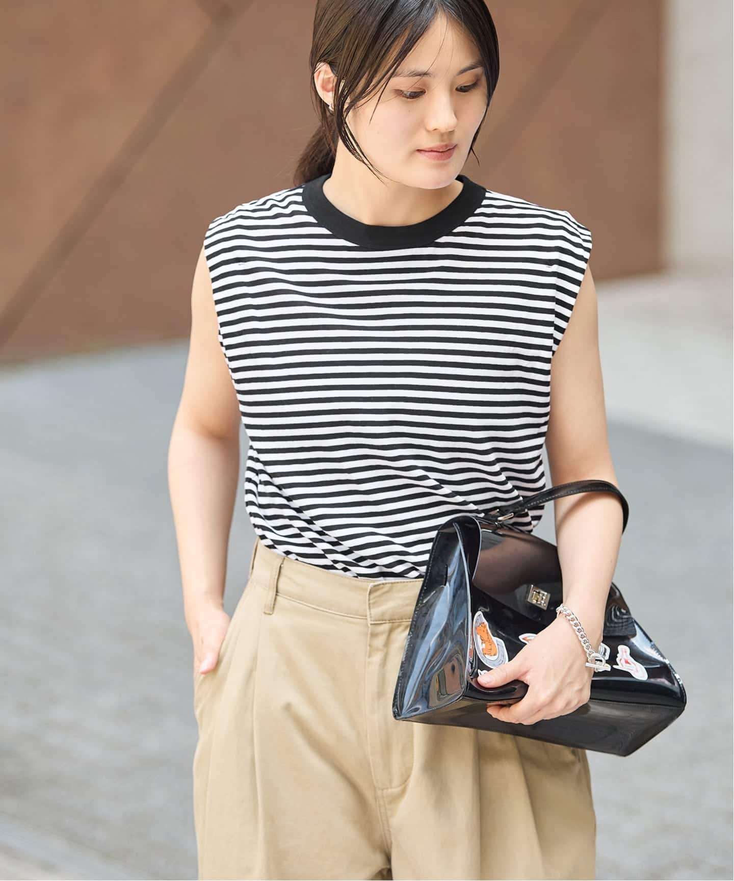追加》ATON/エイトン FRESCA SINGLEJERSEY NS ノースリーブ（Tシャツ