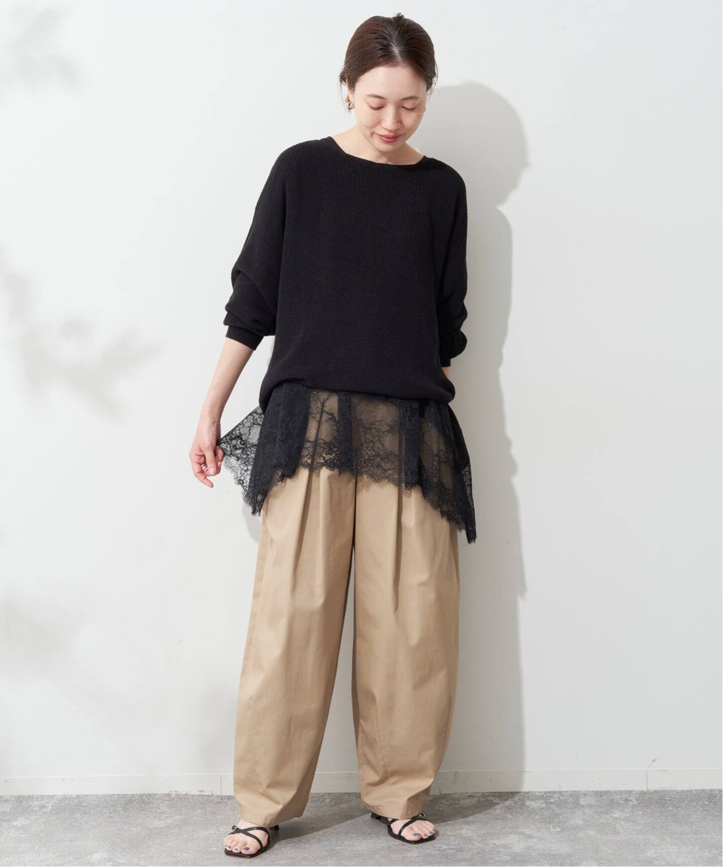 追加5》レースコンビカットソー（Tシャツ／カットソー）｜SLOBE IENA