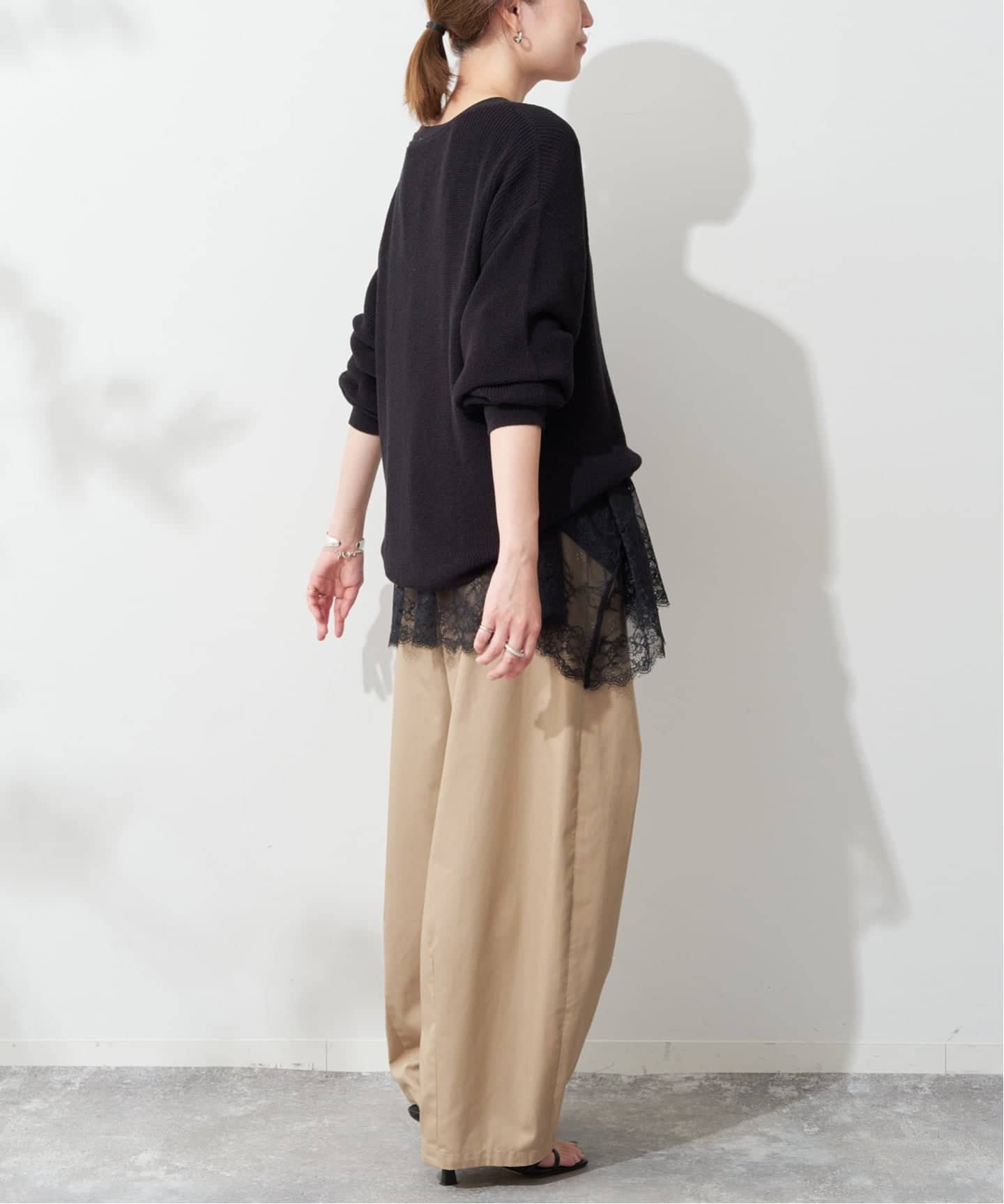 追加5》レースコンビカットソー（Tシャツ／カットソー）｜SLOBE IENA
