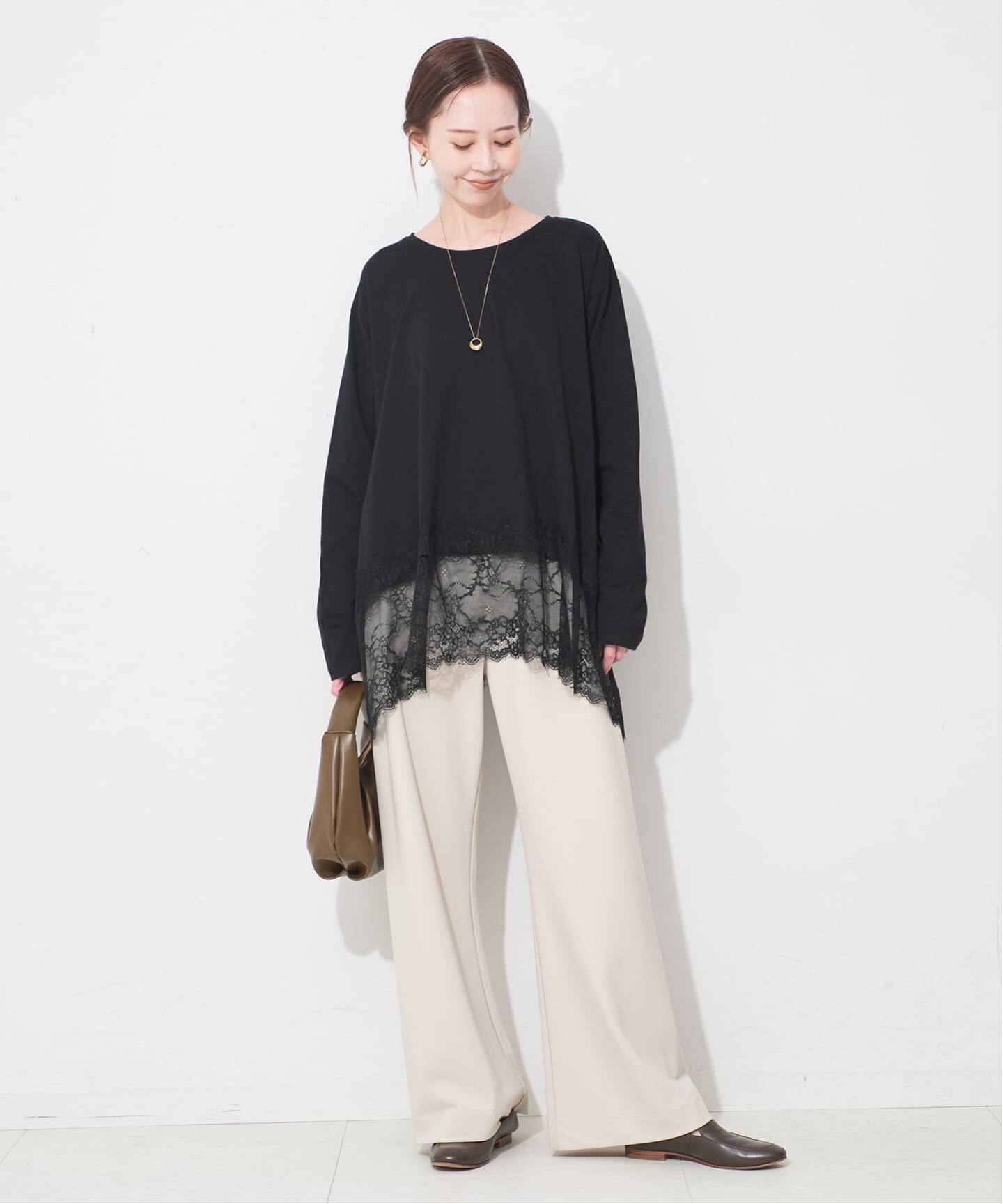 追加5》レースコンビカットソー（Tシャツ／カットソー）｜SLOBE IENA