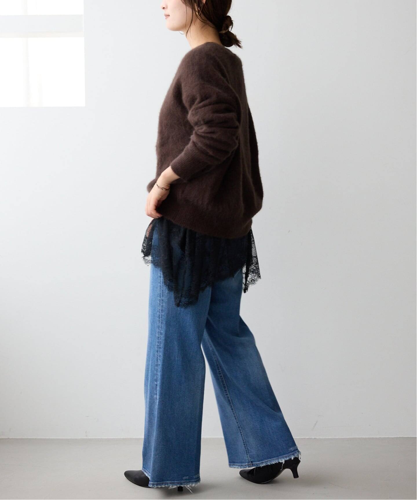 WEB限定/追加6予約》レースコンビカットソー（Tシャツ／カットソー