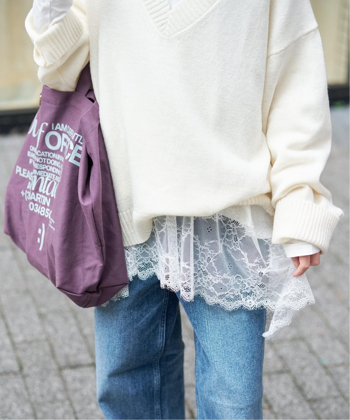 WEB限定/追加6》レースコンビカットソー（Tシャツ／カットソー