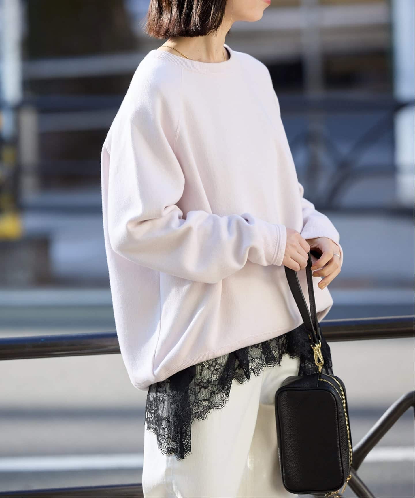 レースコンビカットソー2（Tシャツ／カットソー）｜SLOBE IENA