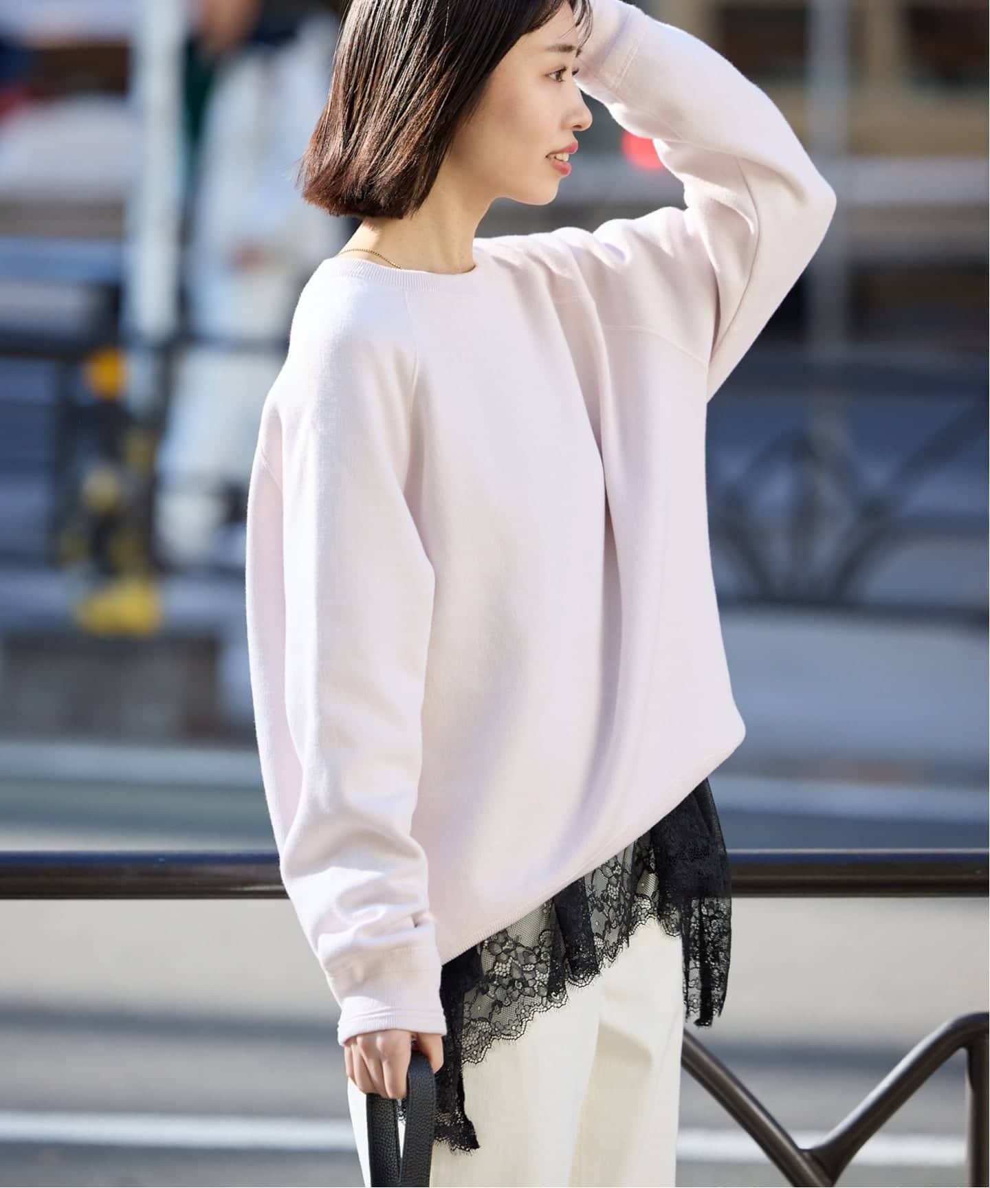 レースコンビカットソー2（Tシャツ／カットソー）｜SLOBE IENA