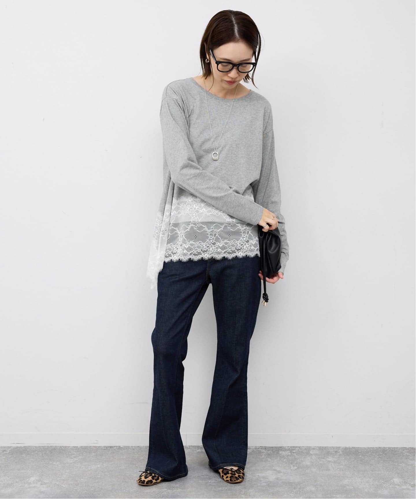 レースコンビカットソー2（Tシャツ／カットソー）｜SLOBE IENA