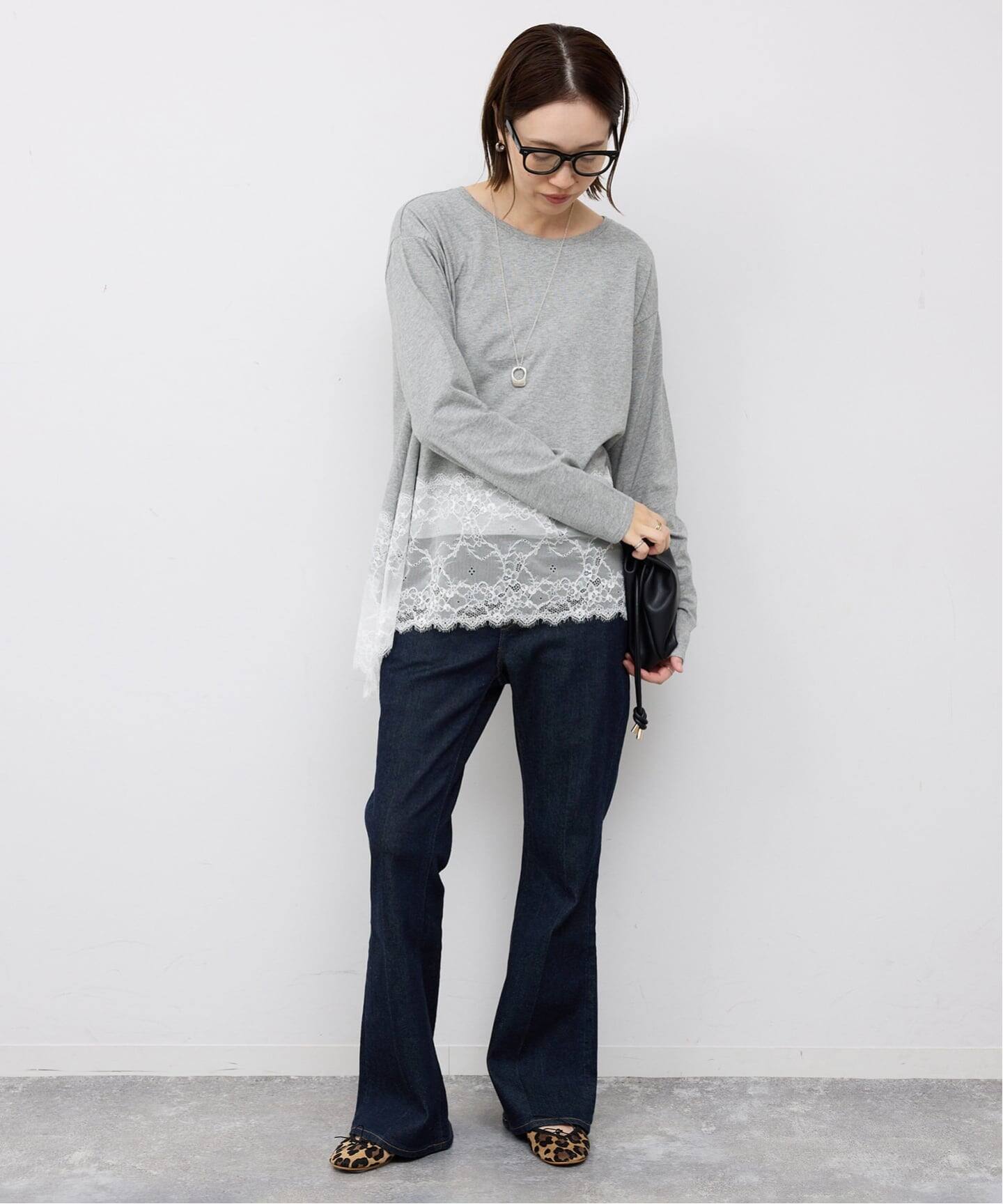 レースコンビカットソー2（Tシャツ／カットソー）｜SLOBE IENA 