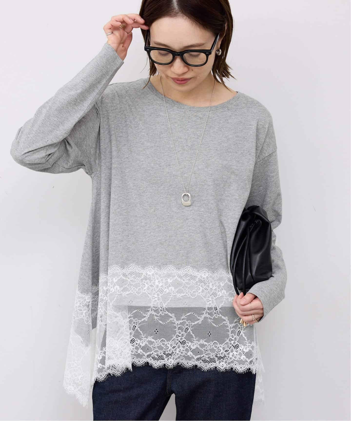 レースコンビカットソー2（Tシャツ／カットソー）｜SLOBE IENA