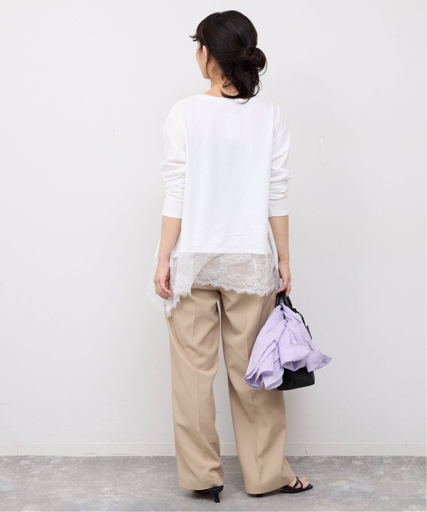 レースコンビカットソー2（Tシャツ／カットソー）｜SLOBE IENA 