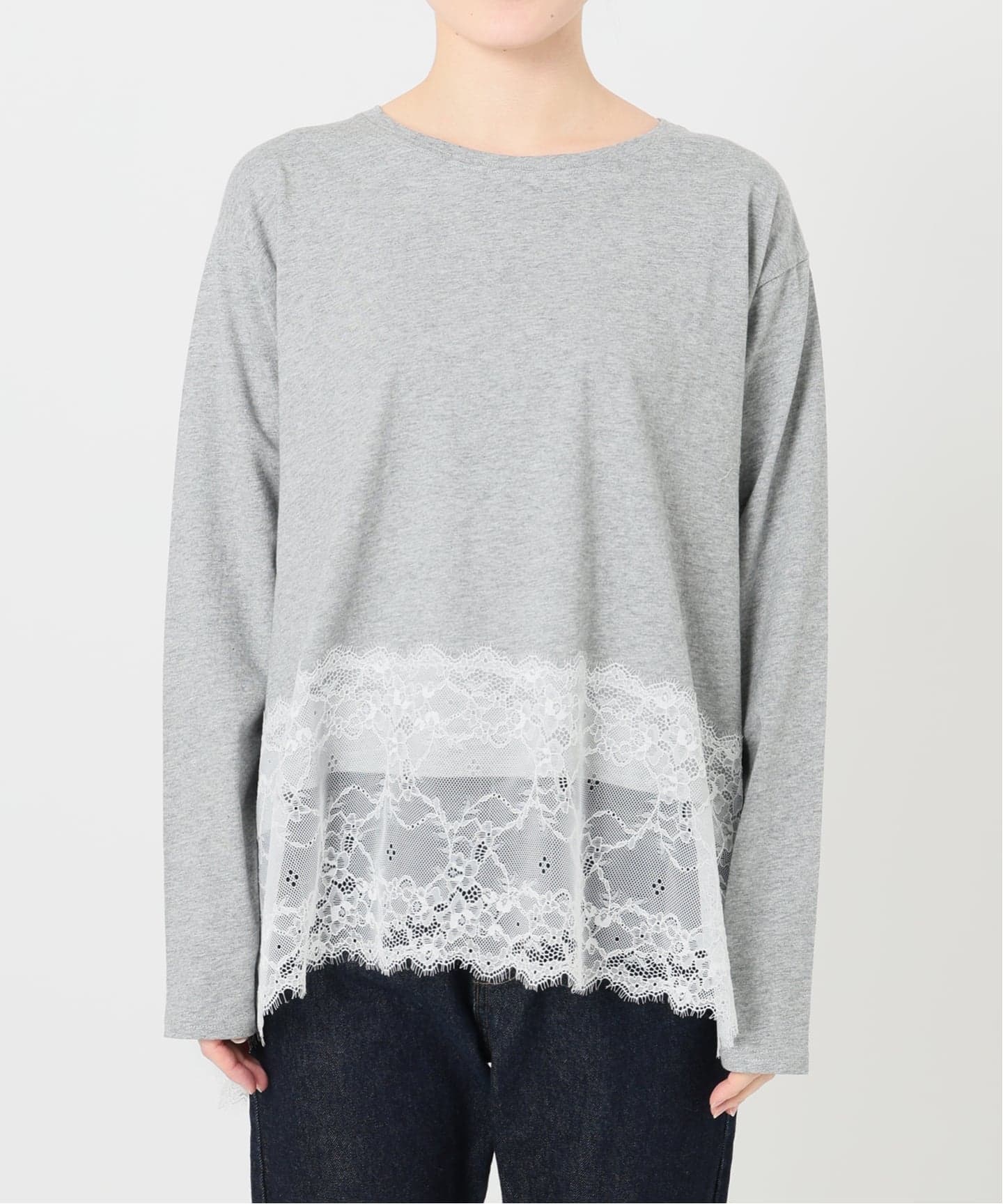 レースコンビカットソー2（Tシャツ／カットソー）｜SLOBE IENA
