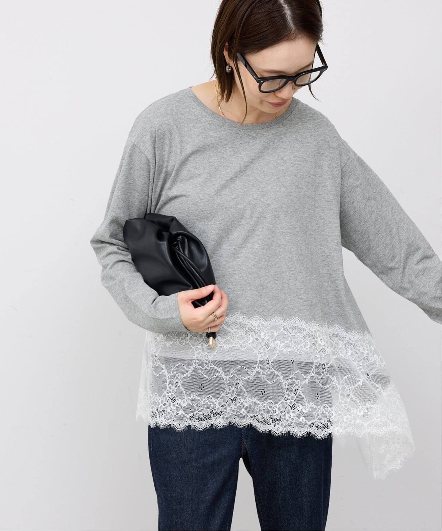 追加》レースコンビカットソー2（Tシャツ／カットソー）｜SLOBE IENA