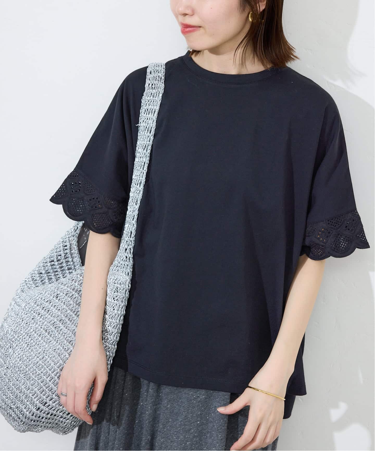 WEB限定/追加》レースコンビニュアンスプルオーバー（Tシャツ