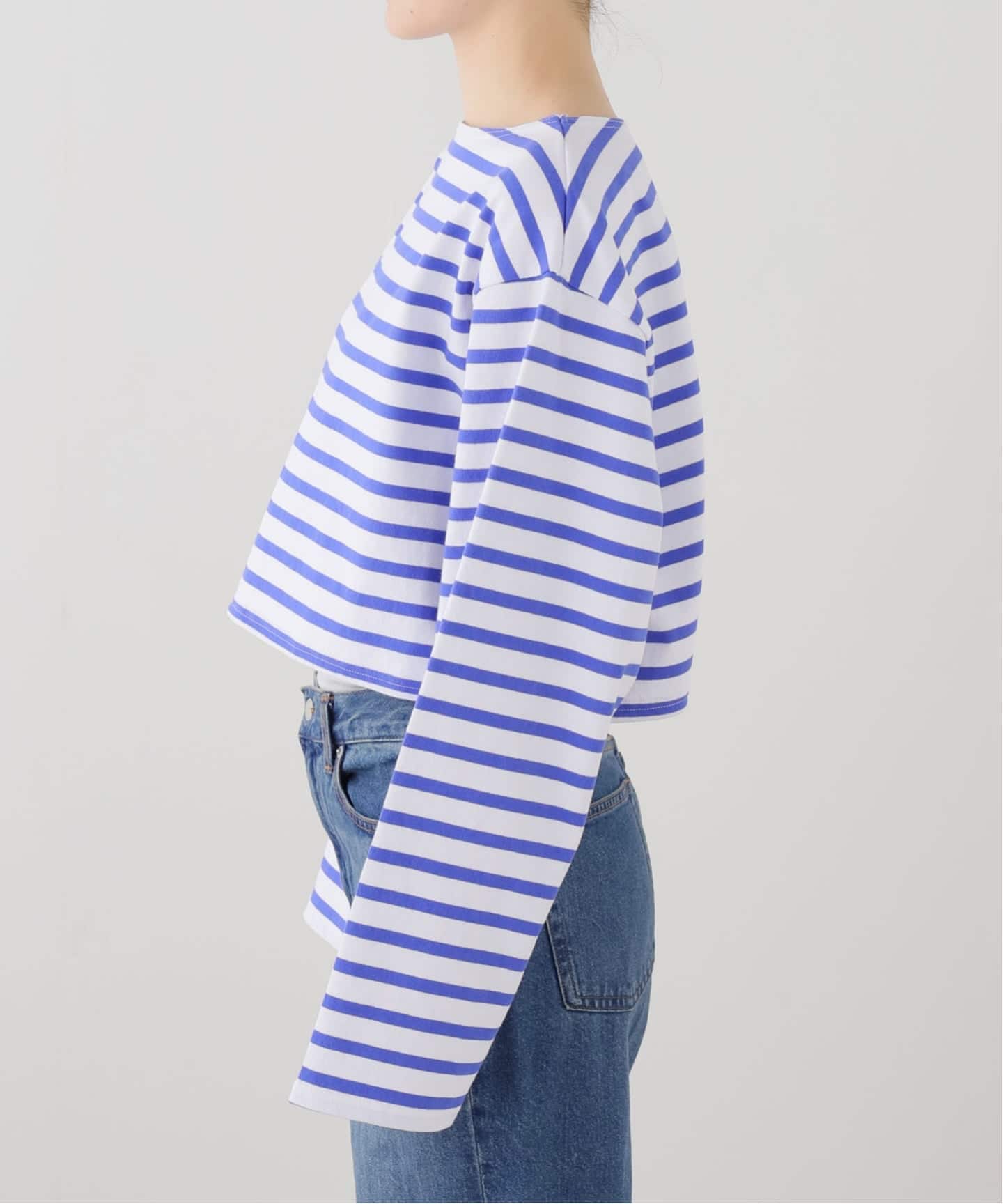 クロップドボーダーカットソー（Tシャツ／カットソー）｜SLOBE IENA