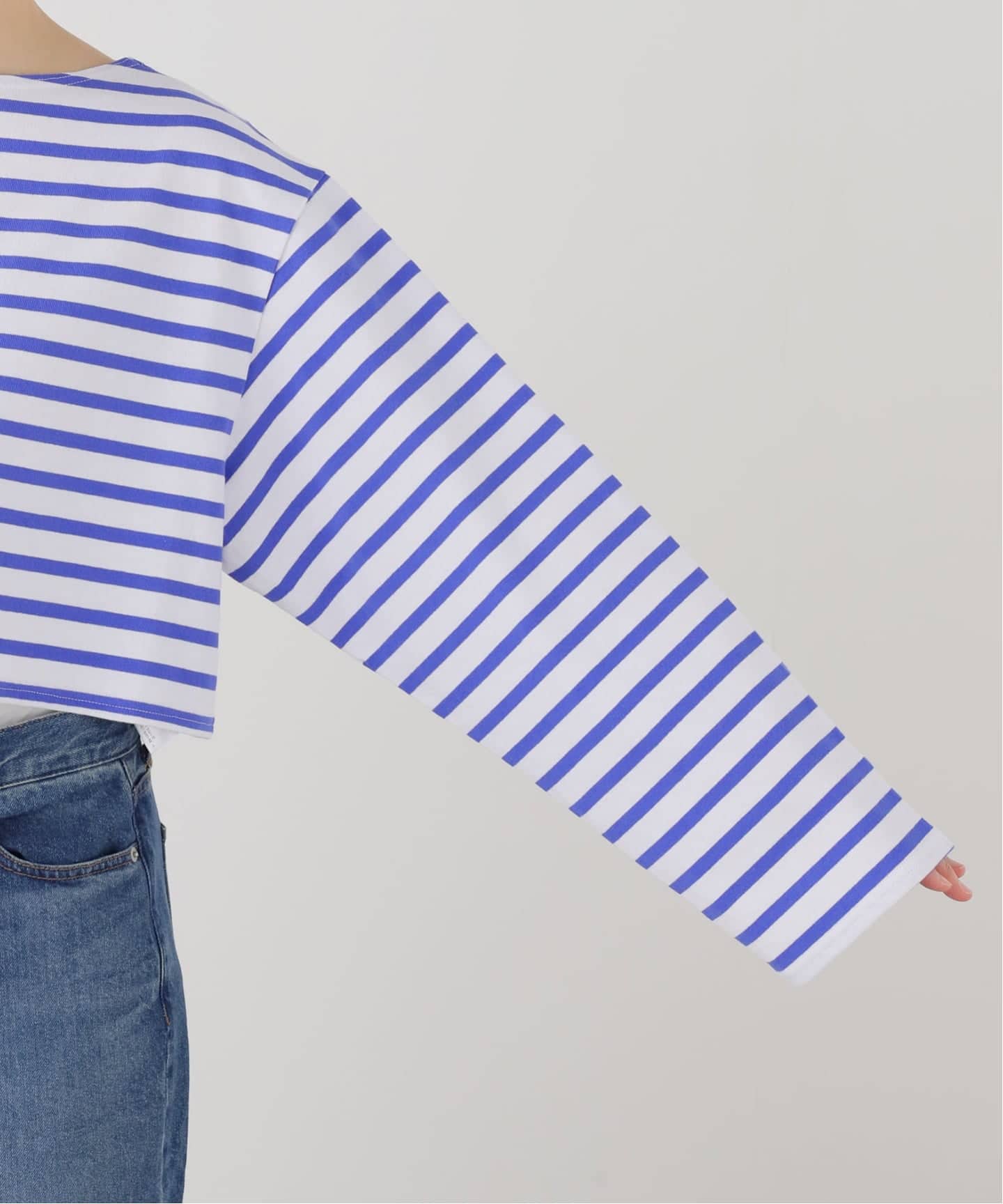 クロップドボーダーカットソー（Tシャツ／カットソー）｜SLOBE IENA