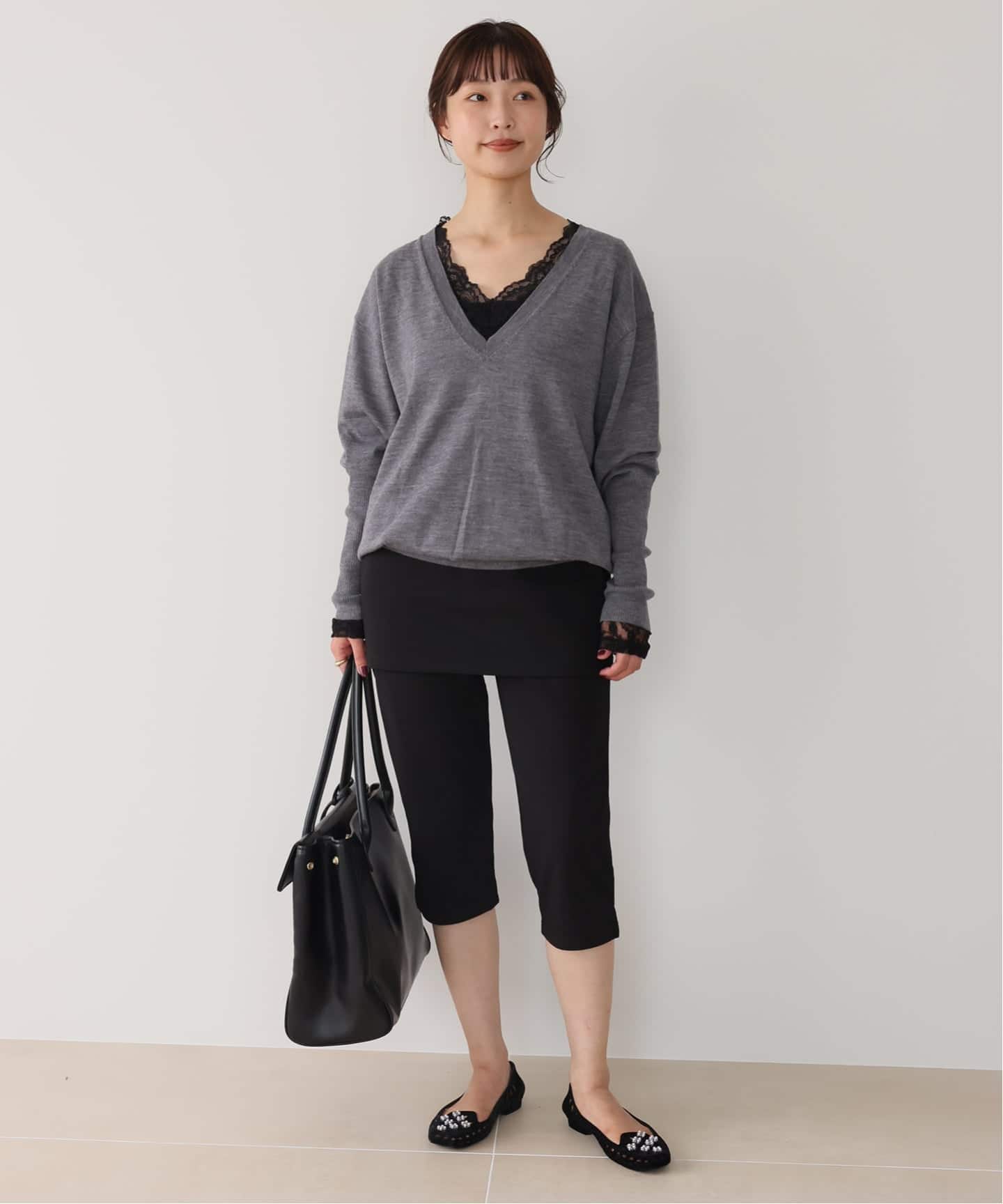 SLOBE IENA スローブイエナ レーストップス WEB限定/追加予約》Vネックレーストップス（Tシャツ／カットソー
