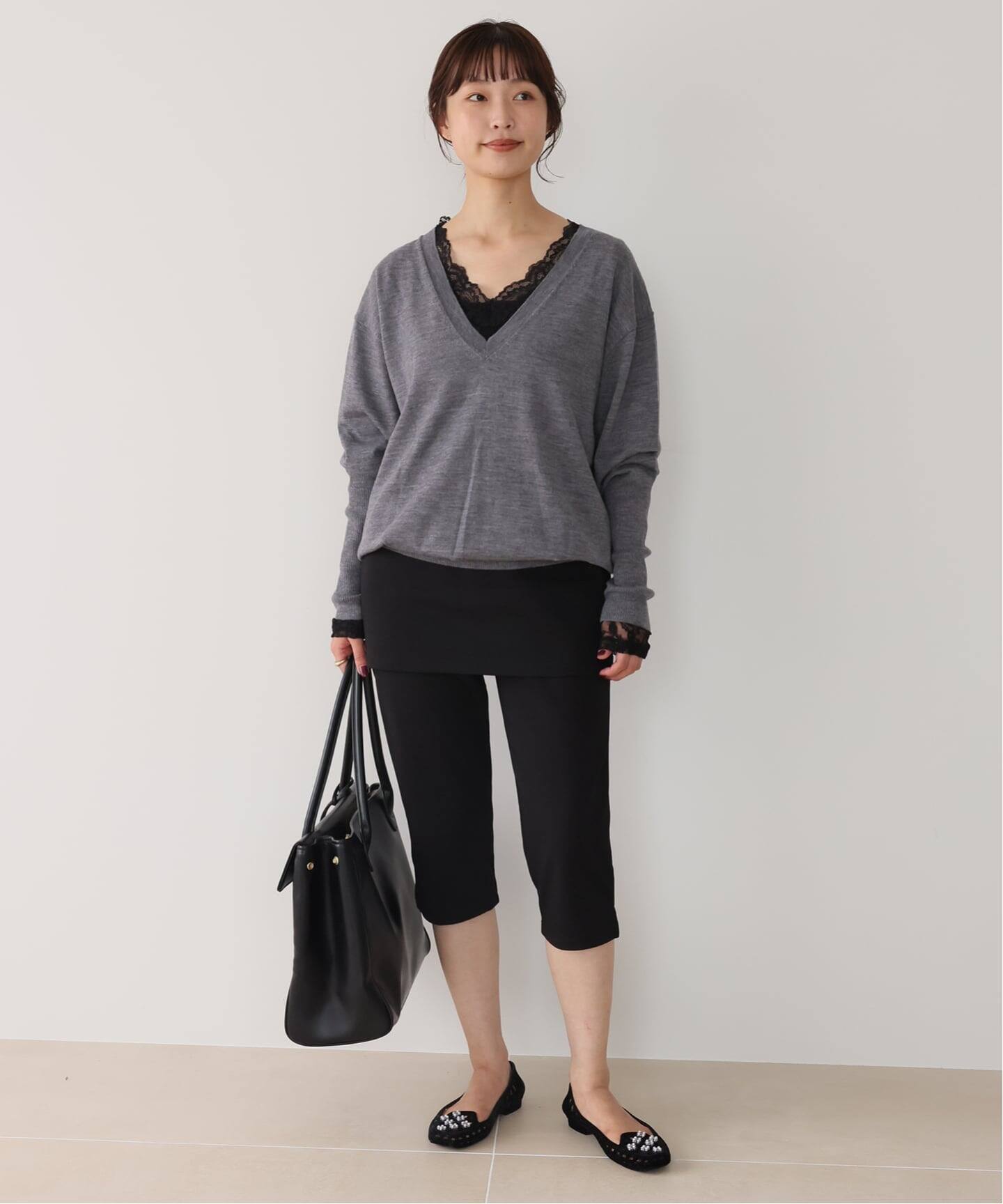 WEB限定/追加》Vネックレーストップス（Tシャツ／カットソー）｜SLOBE 