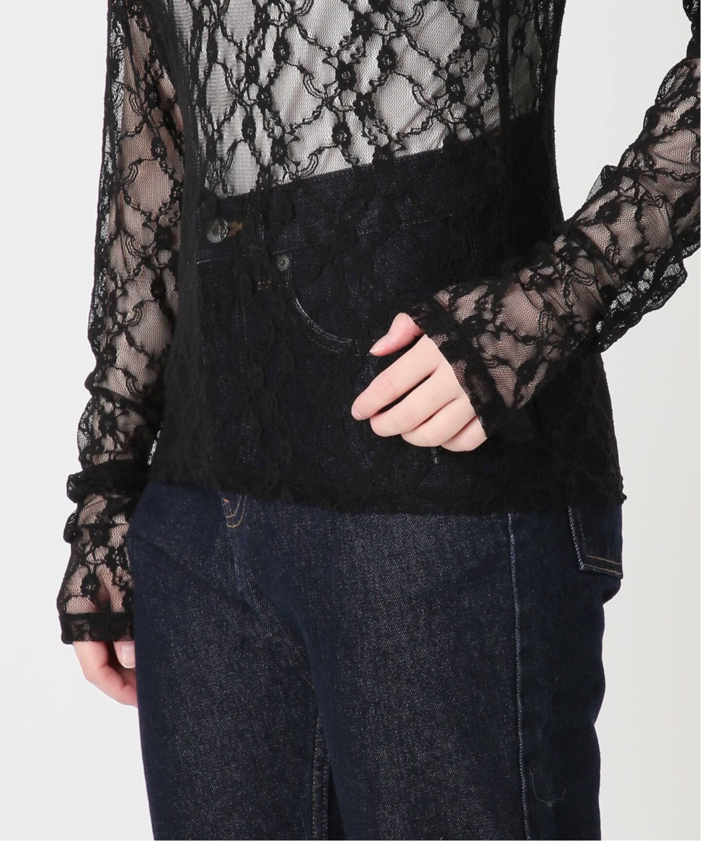 WEB限定/追加》Vネックレーストップス（Tシャツ／カットソー）｜SLOBE