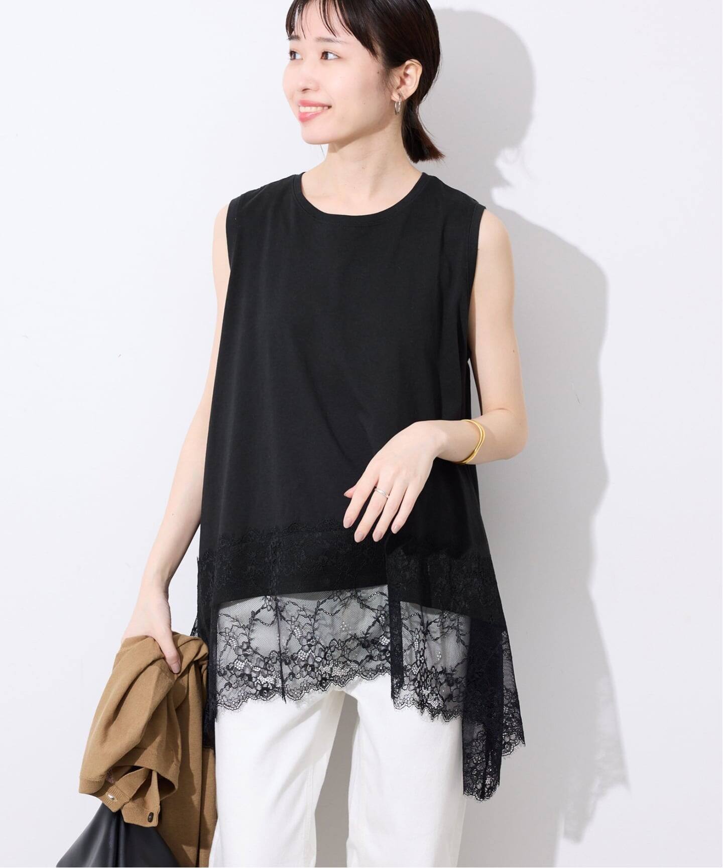 レースコンビノースリカットソー（Tシャツ／カットソー）｜SLOBE IENA