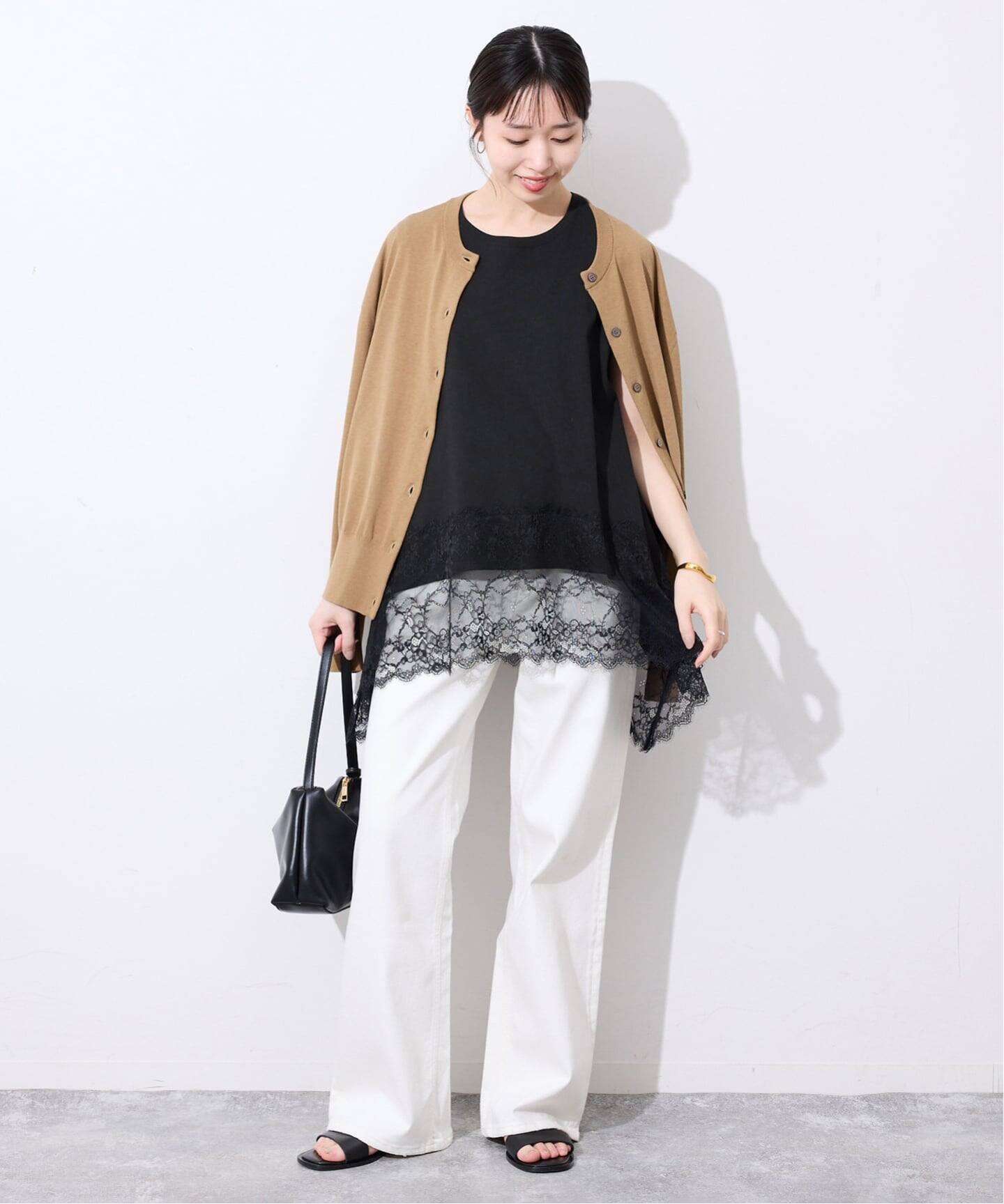レースコンビノースリカットソー（Tシャツ／カットソー）｜SLOBE IENA