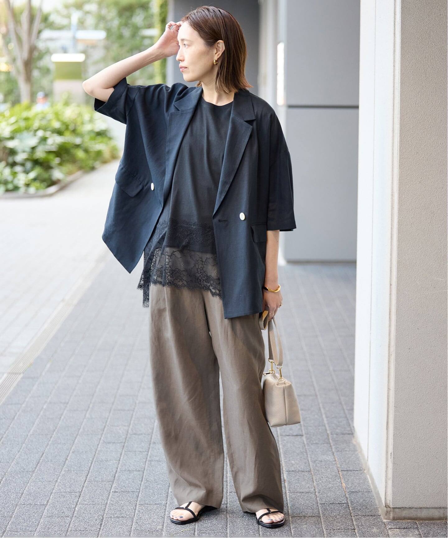 レースコンビノースリカットソー（Tシャツ／カットソー）｜SLOBE IENA