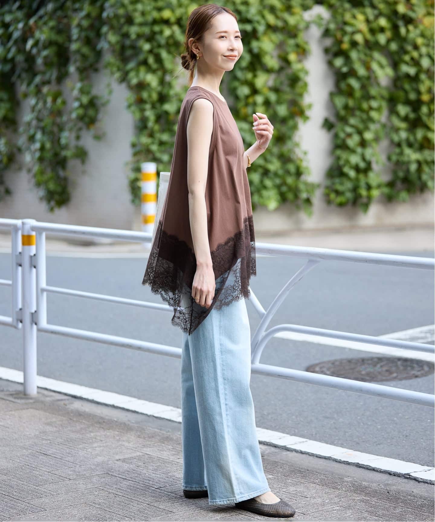 レースコンビノースリカットソー（Tシャツ／カットソー）｜SLOBE IENA