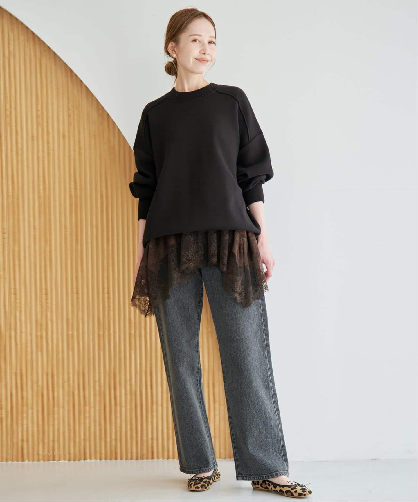 レースコンビノースリカットソー（Tシャツ／カットソー）｜SLOBE IENA