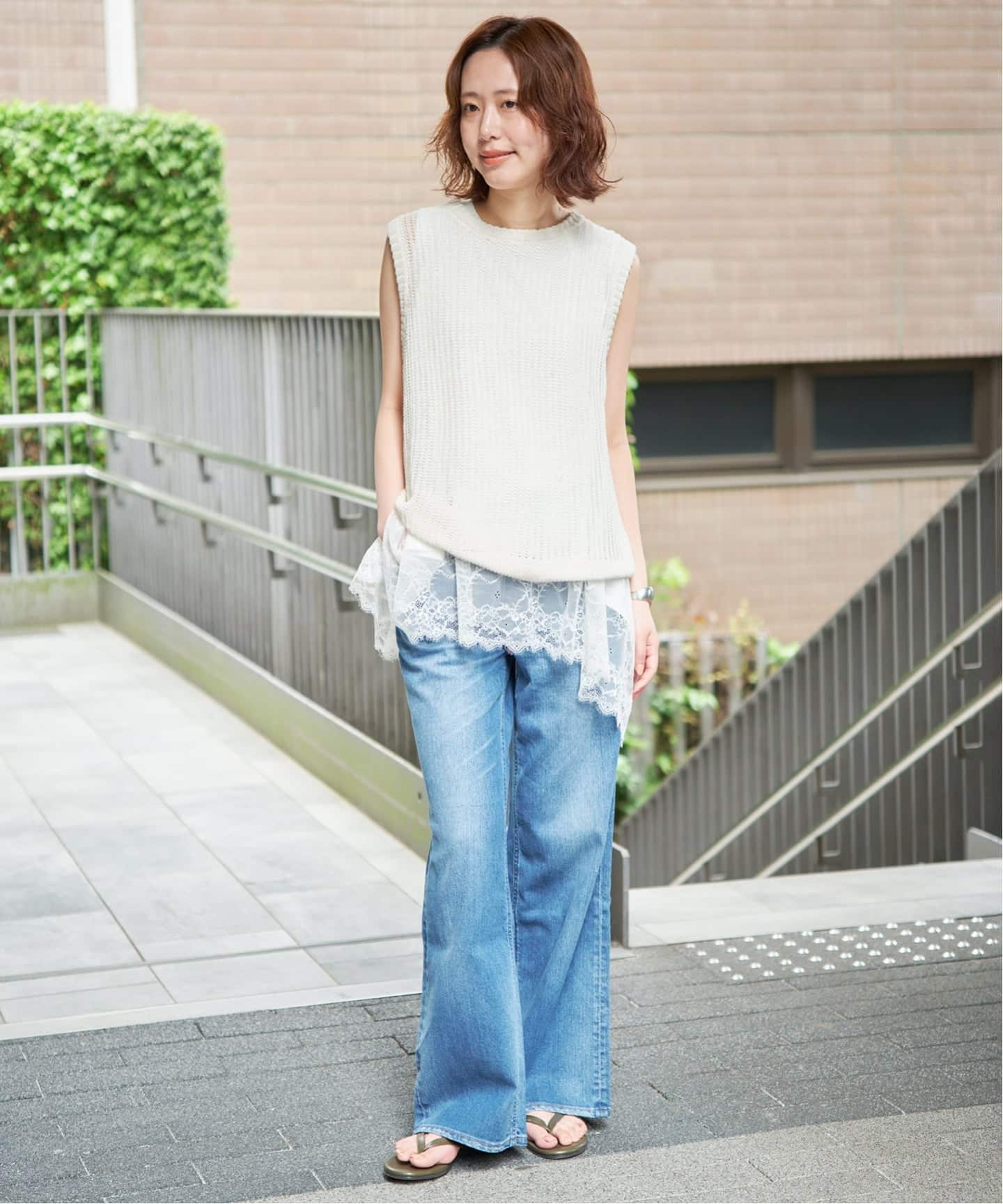 追加》レースコンビノースリカットソー（Tシャツ／カットソー）｜SLOBE