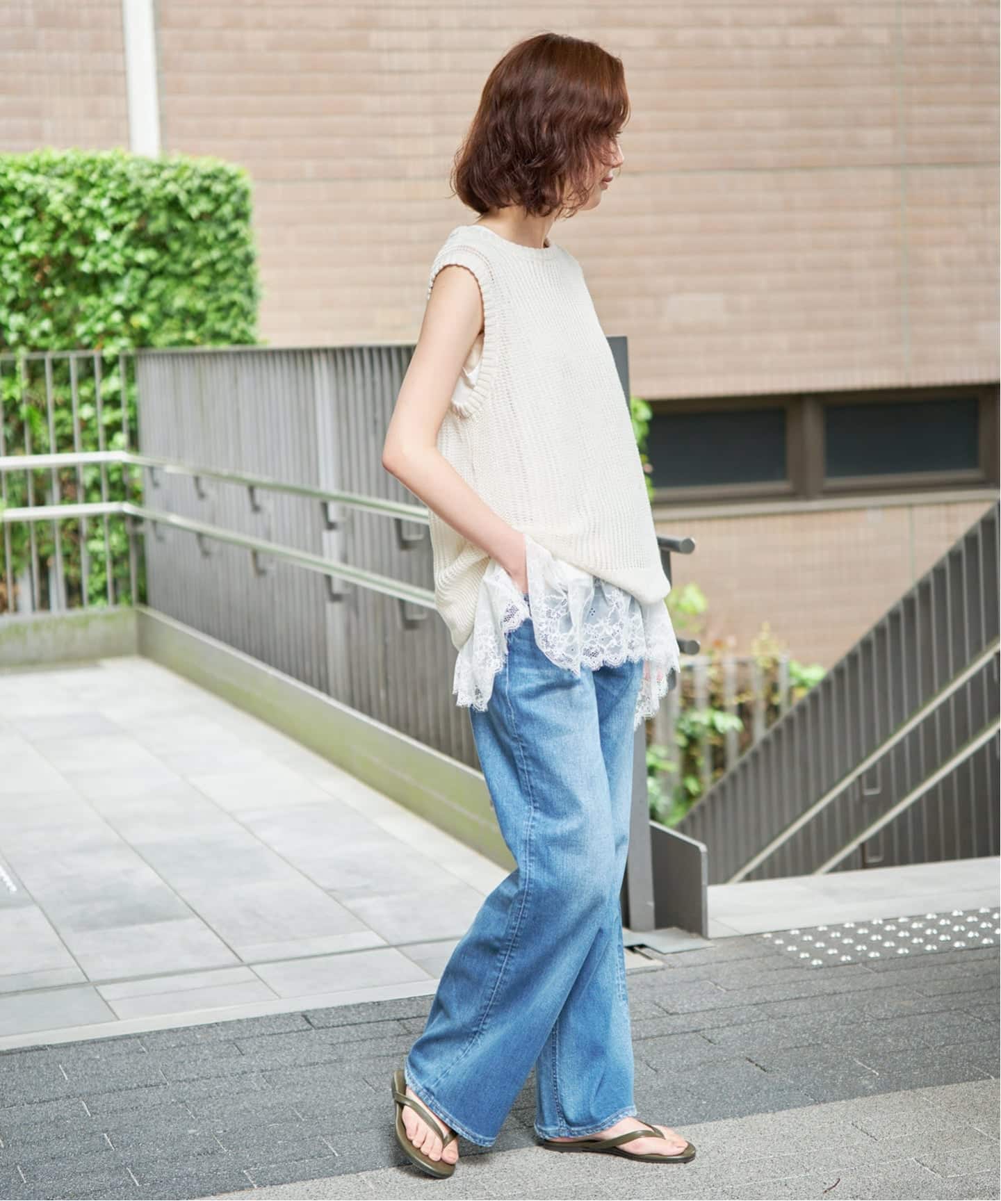 追加》レースコンビノースリカットソー（Tシャツ／カットソー）｜SLOBE