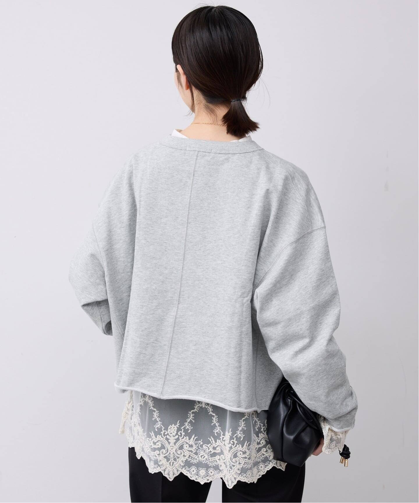 ミニ裏毛カットオフショートプルオーバー（Tシャツ／カットソー 