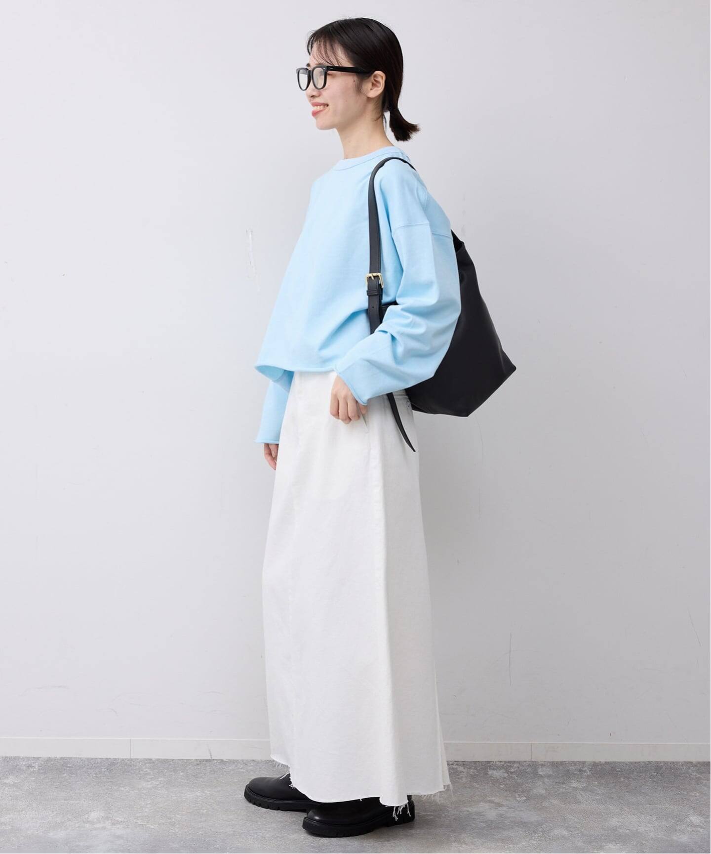 ミニ裏毛カットオフショートプルオーバー（Tシャツ／カットソー 