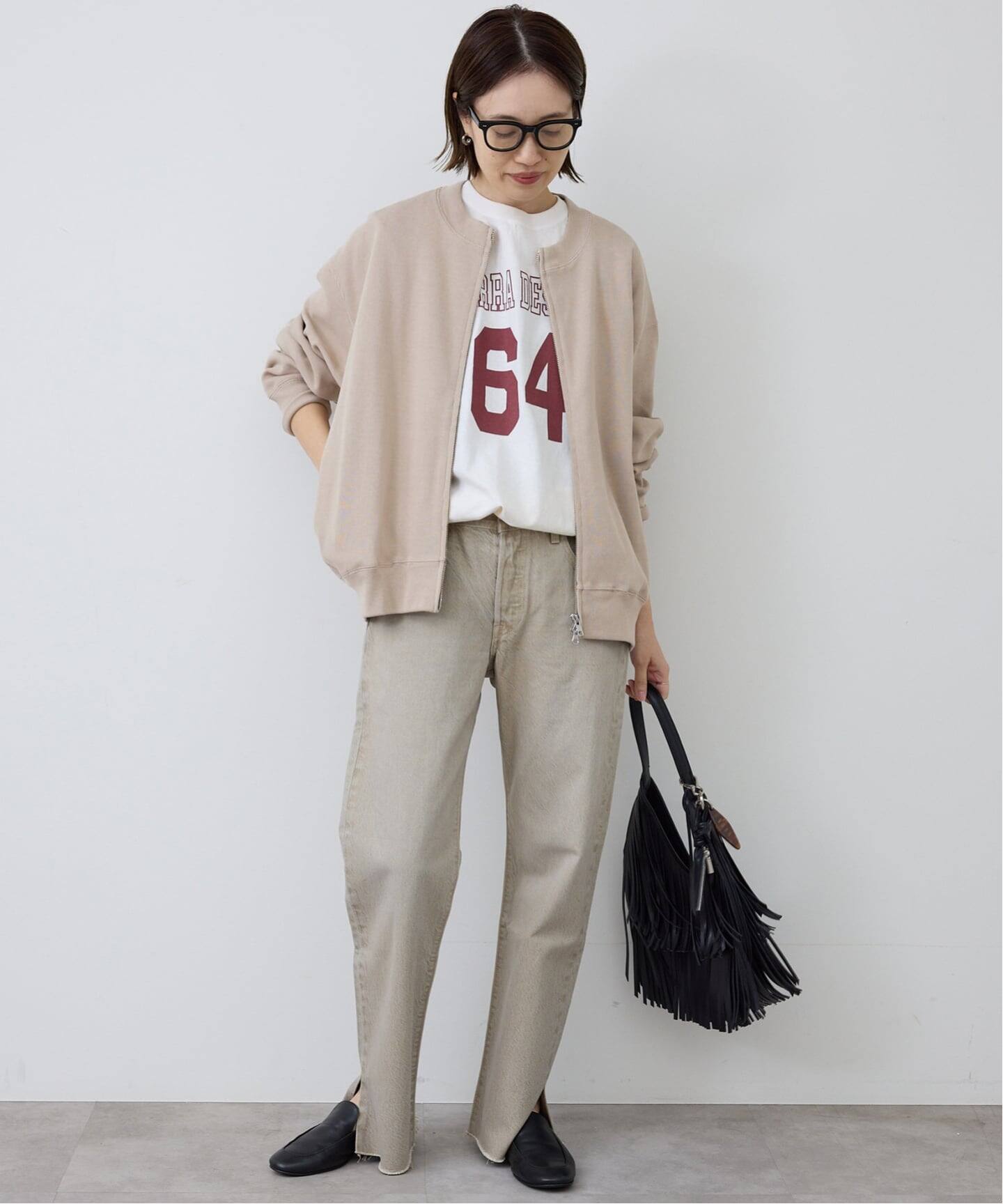 モカ新品SLOBE IENA ダブルzipクルーネックカーディガン ダブルZIPクルーネックカーディガン（カーディガン）｜SLOBE IENA