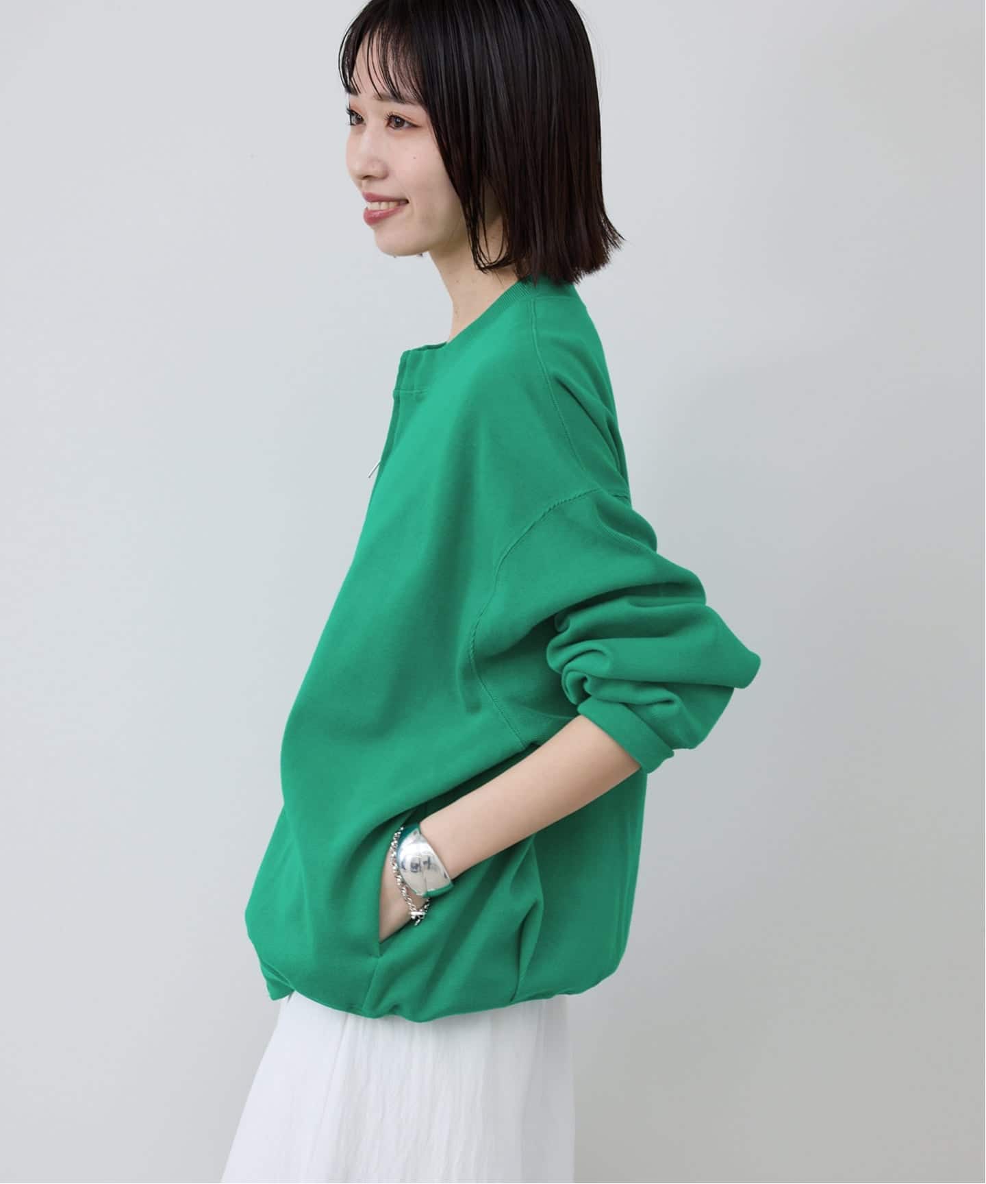 WEB限定/追加》ダブルZIPクルーネックカーディガン（カーディガン