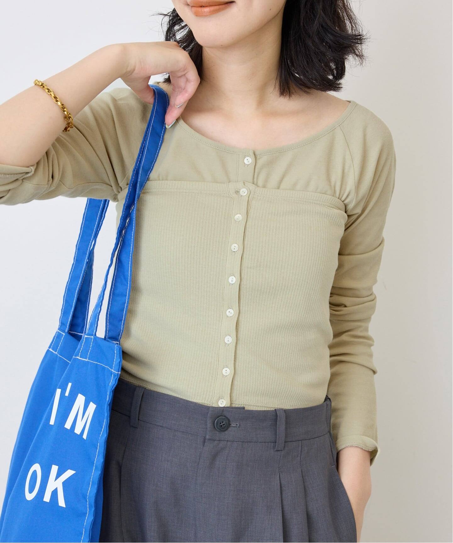 ヘンリーネック&ビスチェSET（Tシャツ／カットソー）｜SLOBE IENA