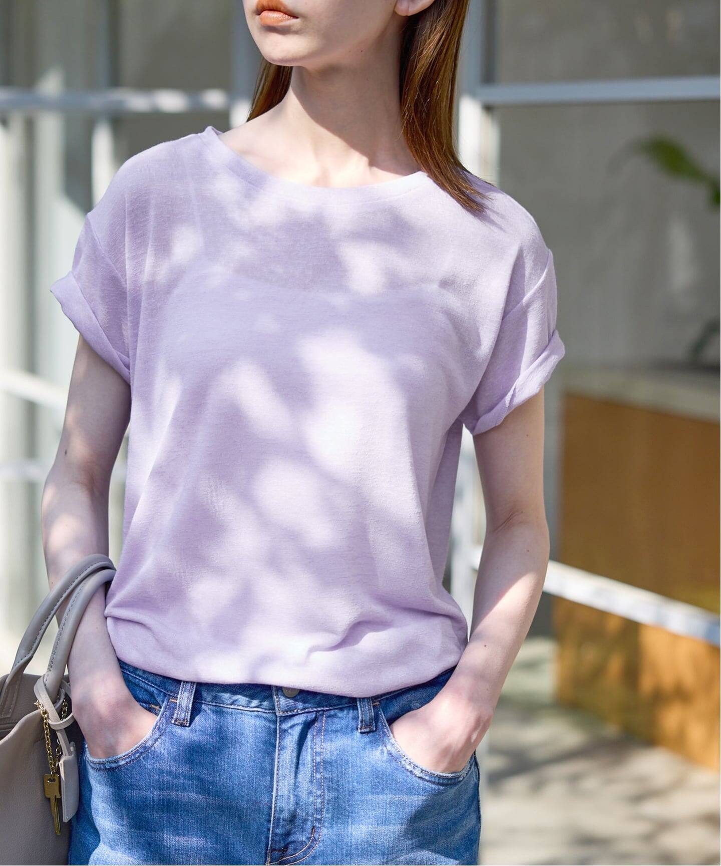 追加》スラブ天竺5分袖TEE（Tシャツ／カットソー）｜SLOBE IENA