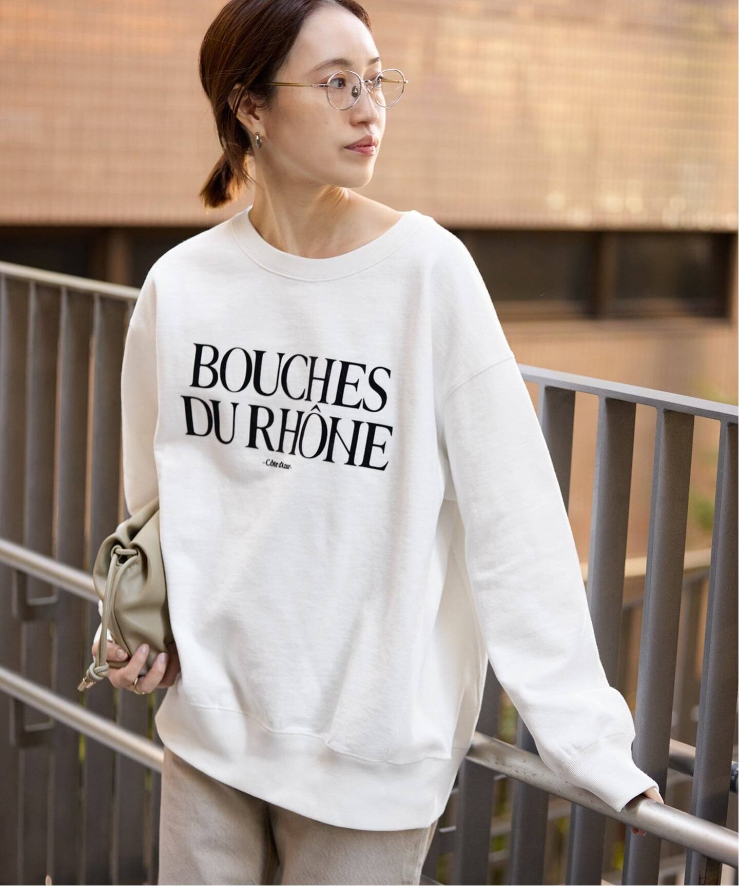 WEB限定/追加》フロッキープリントオーバースウェット（スウェット 