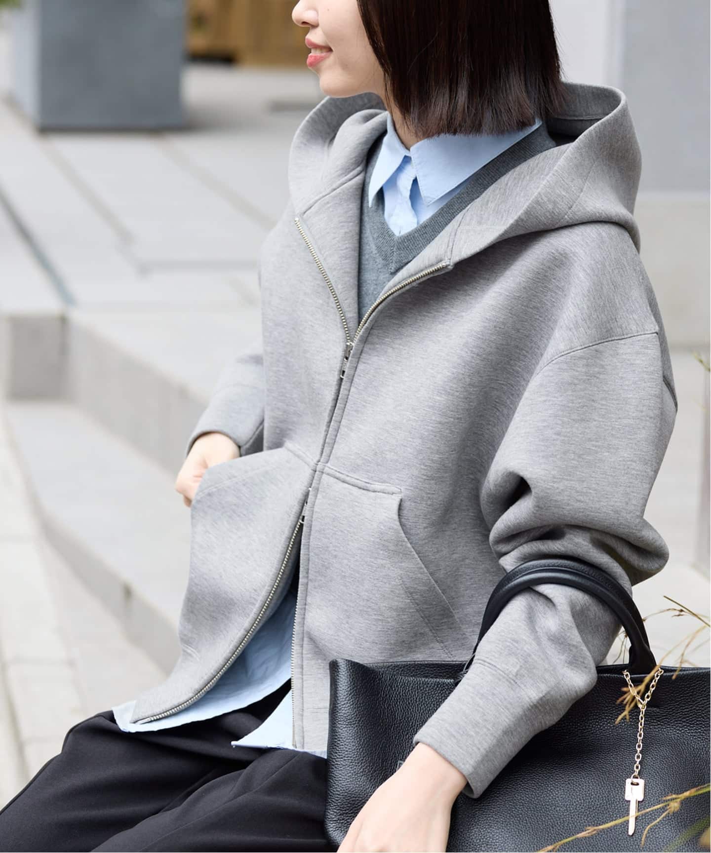 追加3》ボリュームジップアップフーディー（パーカー）｜SLOBE IENA