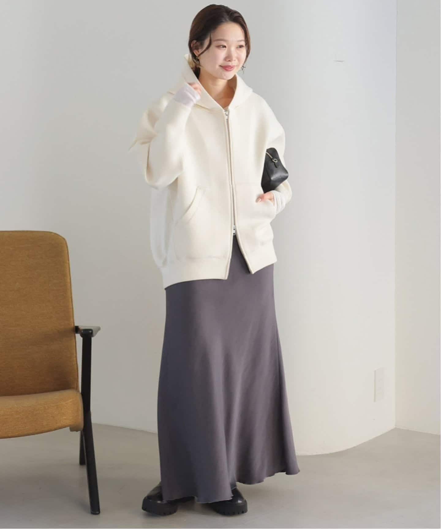 追加3》ボリュームジップアップフーディー（パーカー）｜SLOBE IENA