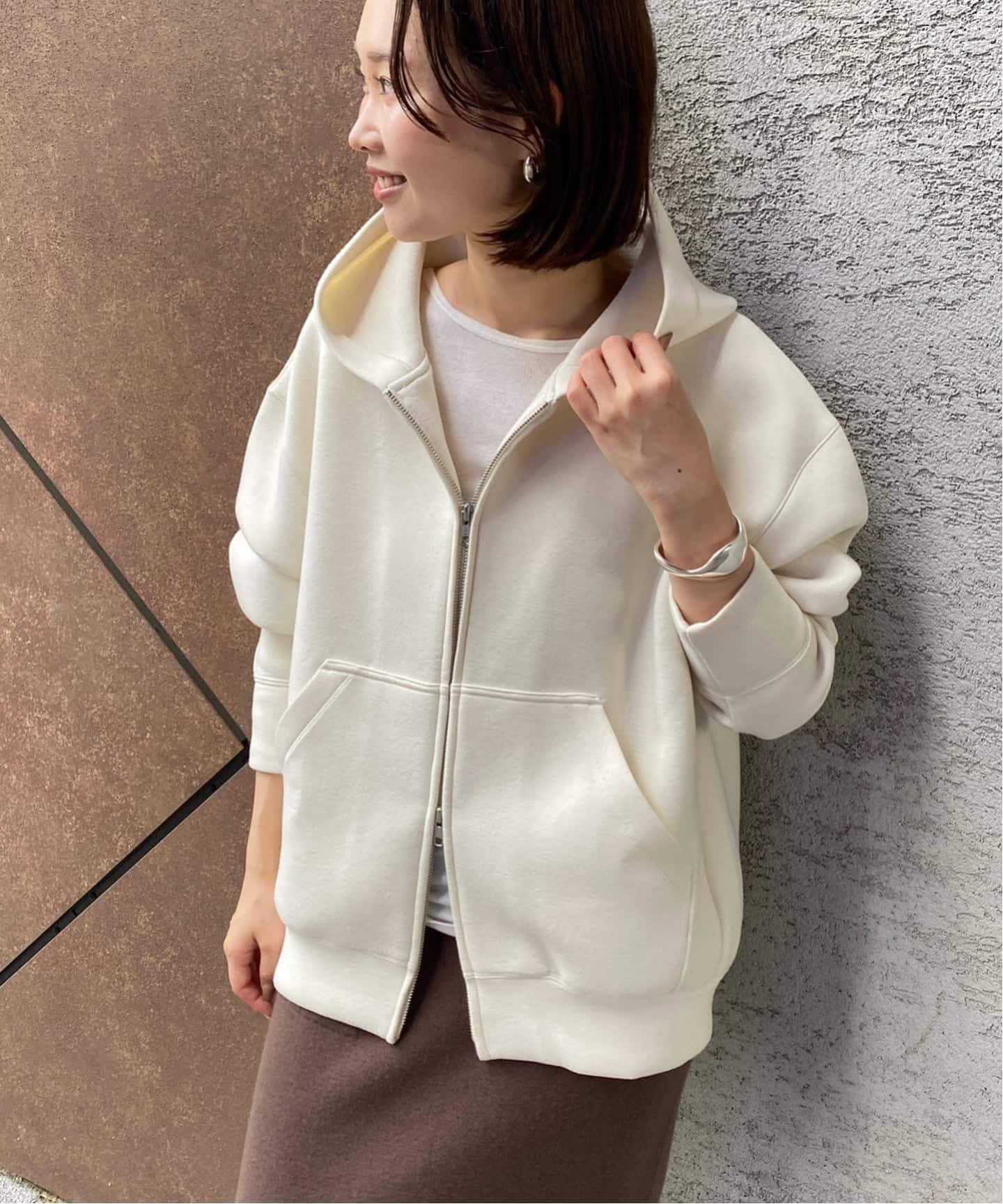 追加3》ボリュームジップアップフーディー（パーカー）｜SLOBE IENA