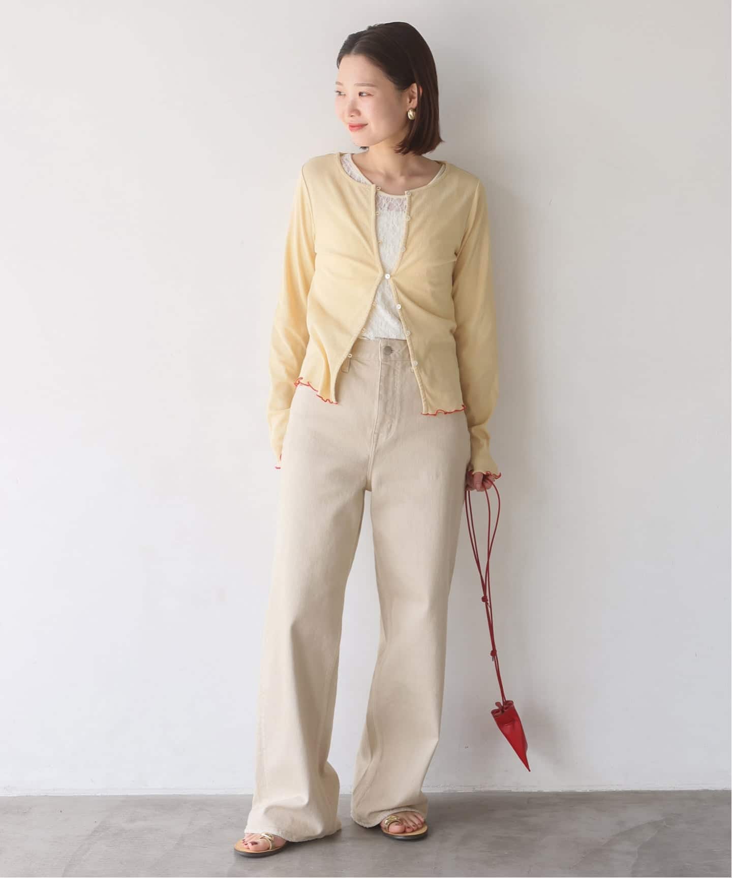 mim☆IENA シアーリブカーディガン　新品 シアーリブカーディガン（1052178028） | I.T.'S