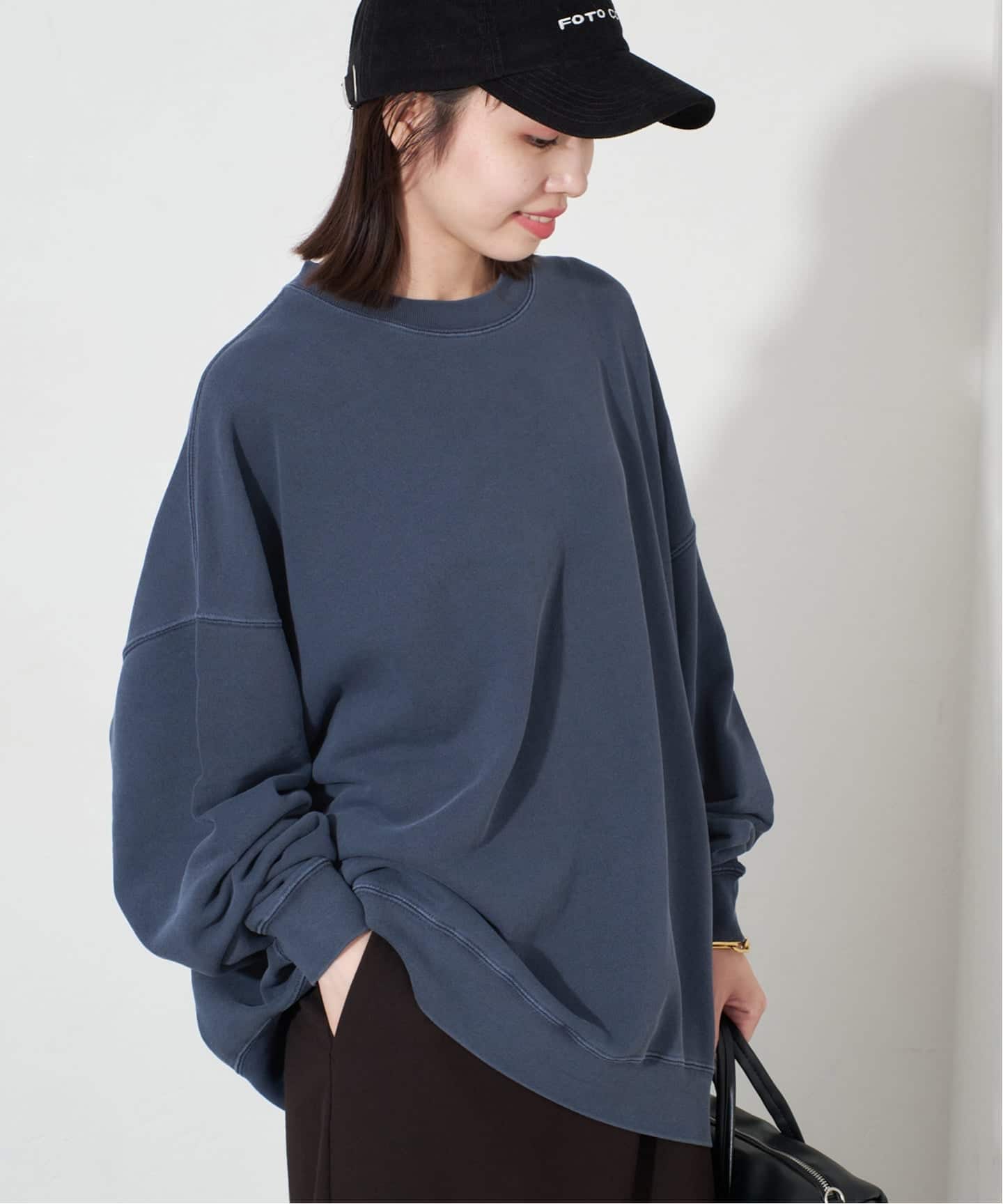 SLOBE IENA ビックシルエットピグメント裏毛プルオーバー WEB限定/追加》ビックシルエットピグメント裏毛プルオーバー