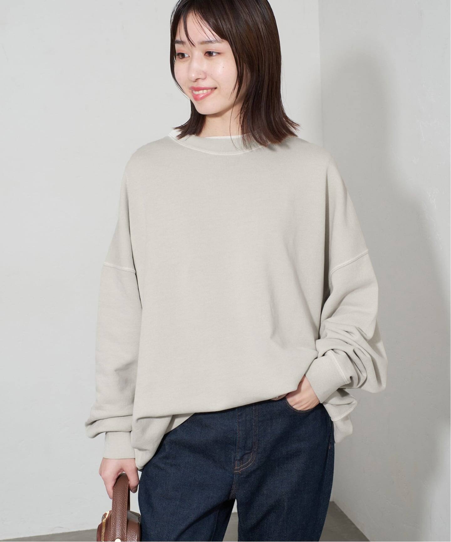 SLOBE IENA ビックシルエットピグメント裏毛プルオーバー WEB限定/追加》ビックシルエットピグメント裏毛プルオーバー
