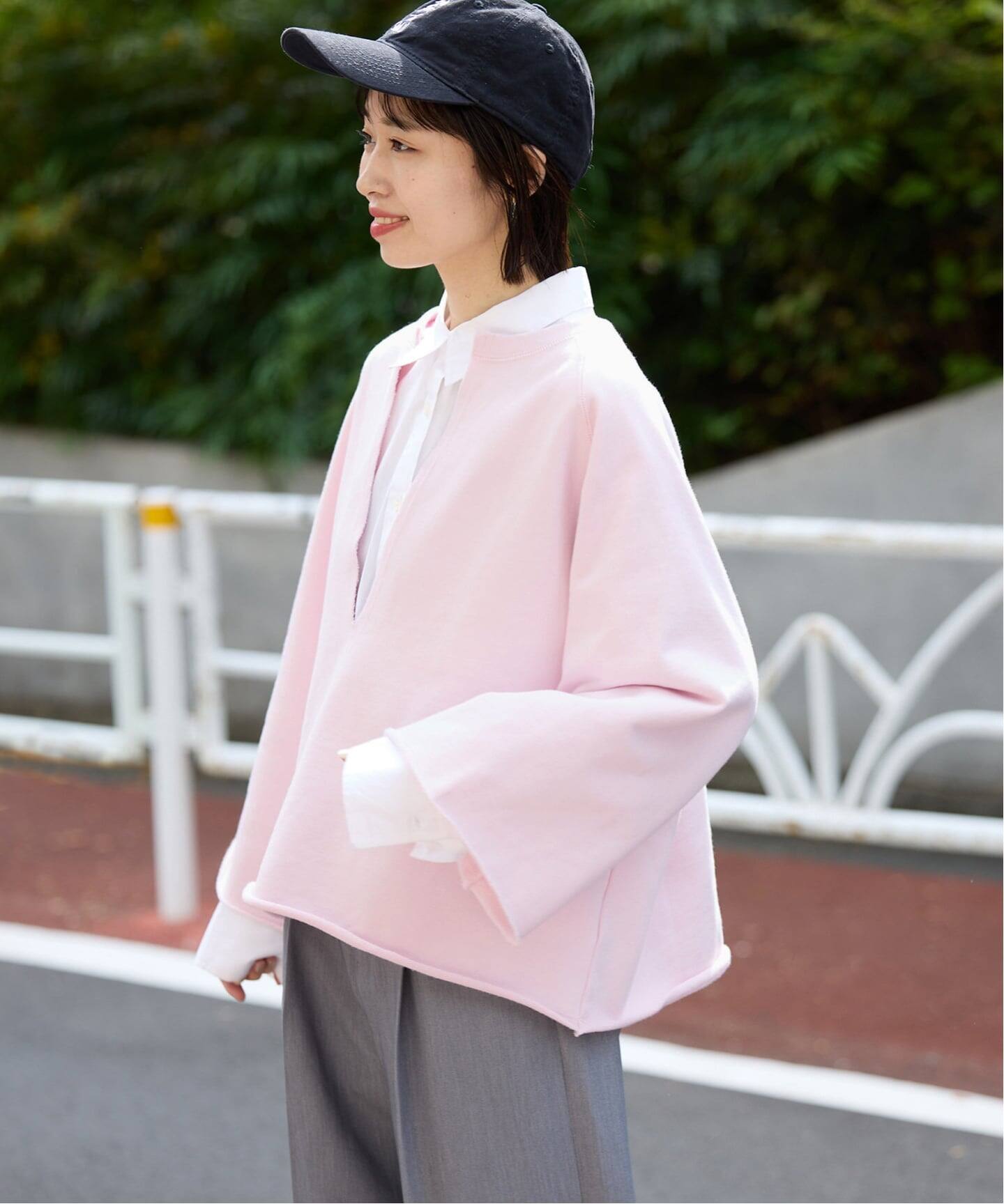 かおです。イエナ　裏毛素材プルオーバー SLOBE IENA｜裏毛スキッパープルオーバー | Rakuten Fashion(楽天