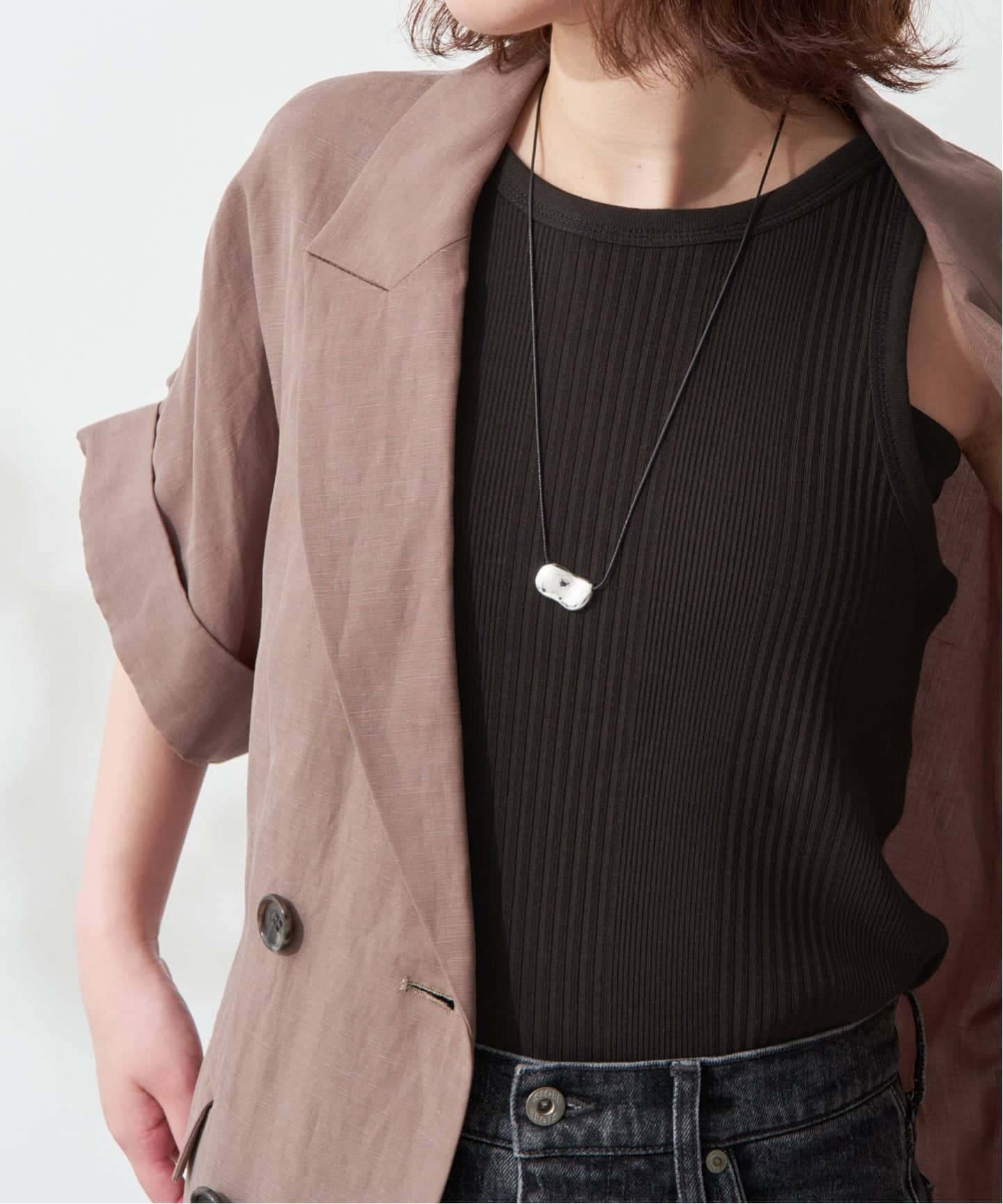 【新品】 SLOBE IENA イエロー リブタンクトップ SLOBE IENA｜《シリーズあり/予約》コットンリブタンクトップ