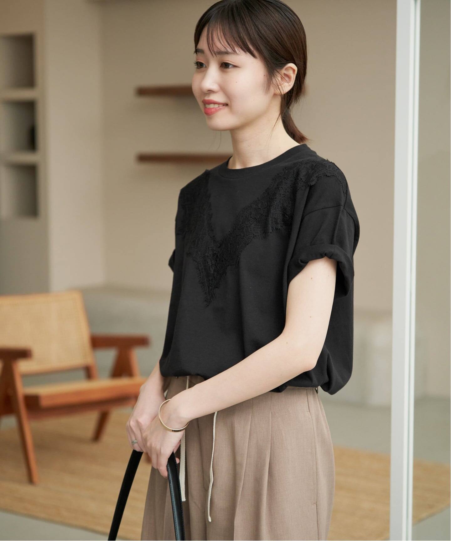アイラッシュレースTシャツ（Tシャツ／カットソー）｜SLOBE IENA