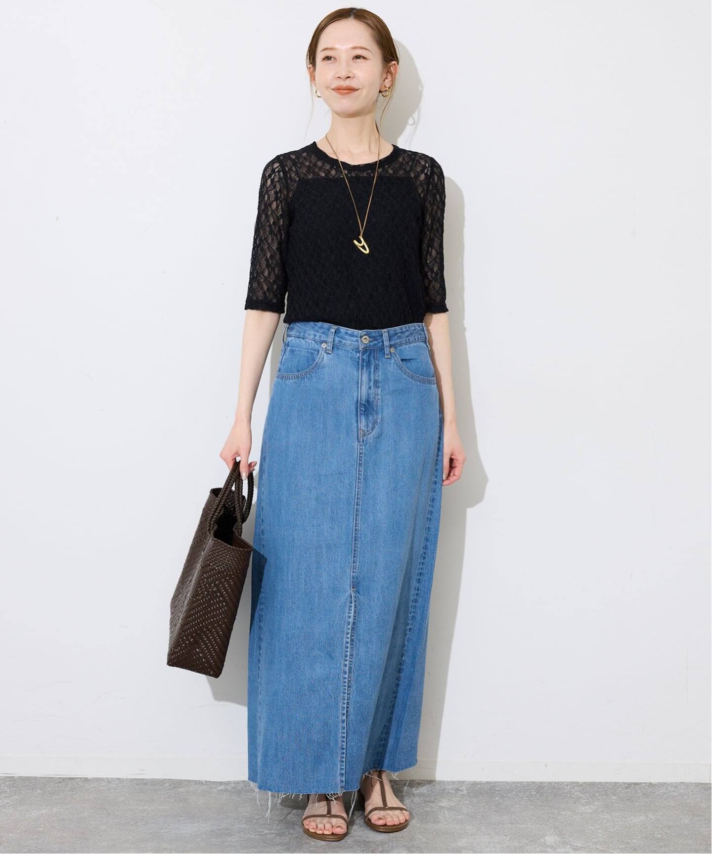 ストレッチレースカットソー（Tシャツ／カットソー）｜SLOBE IENA 